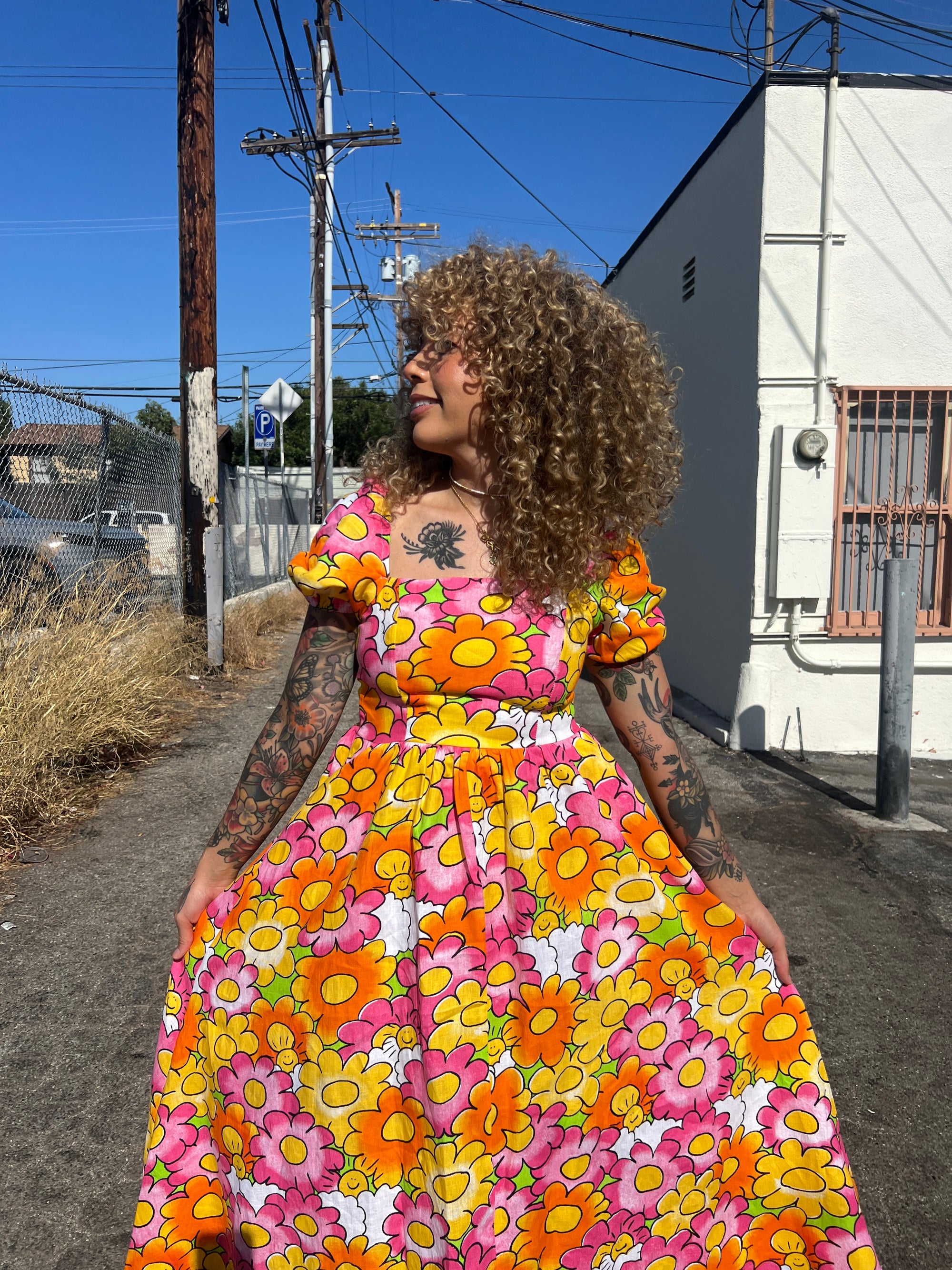 Linen Princess Dress Sunny Side Up