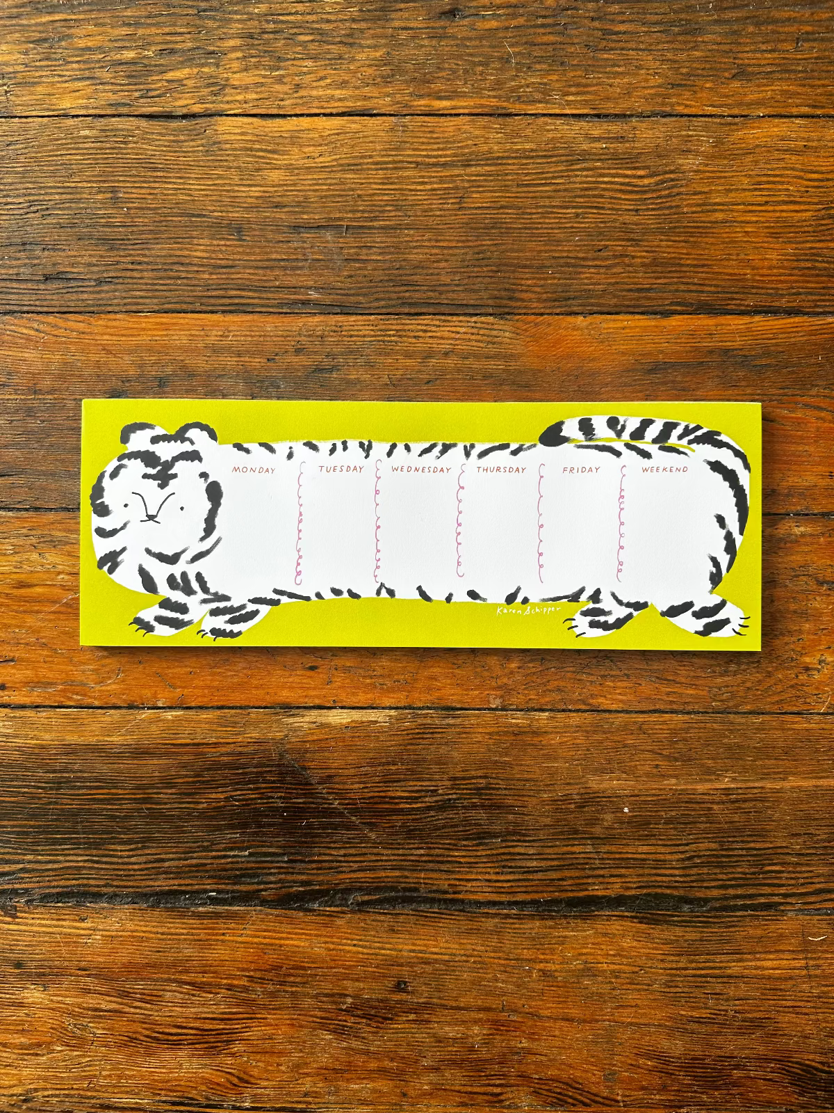 Tilda Tiger Weekly Desk Planner