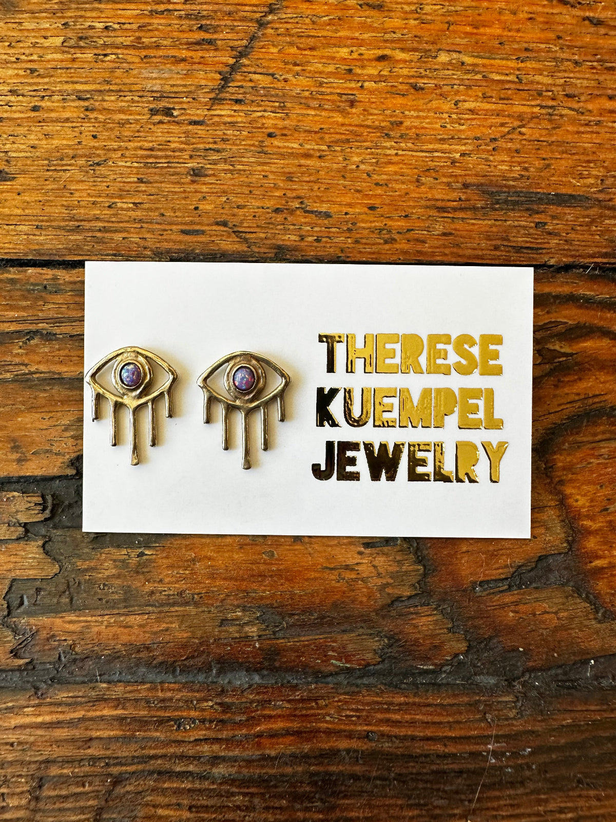 Vision Earrings - Purple Opal