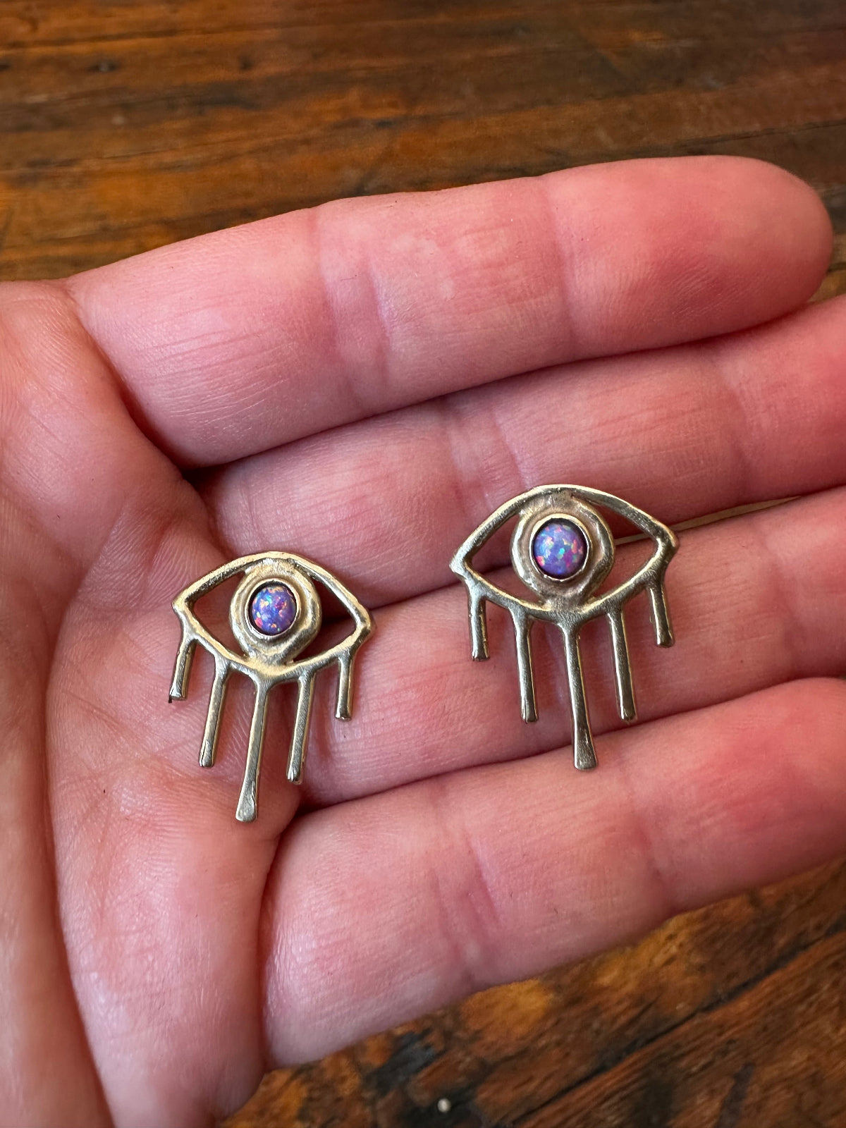 Vision Earrings - Purple Opal