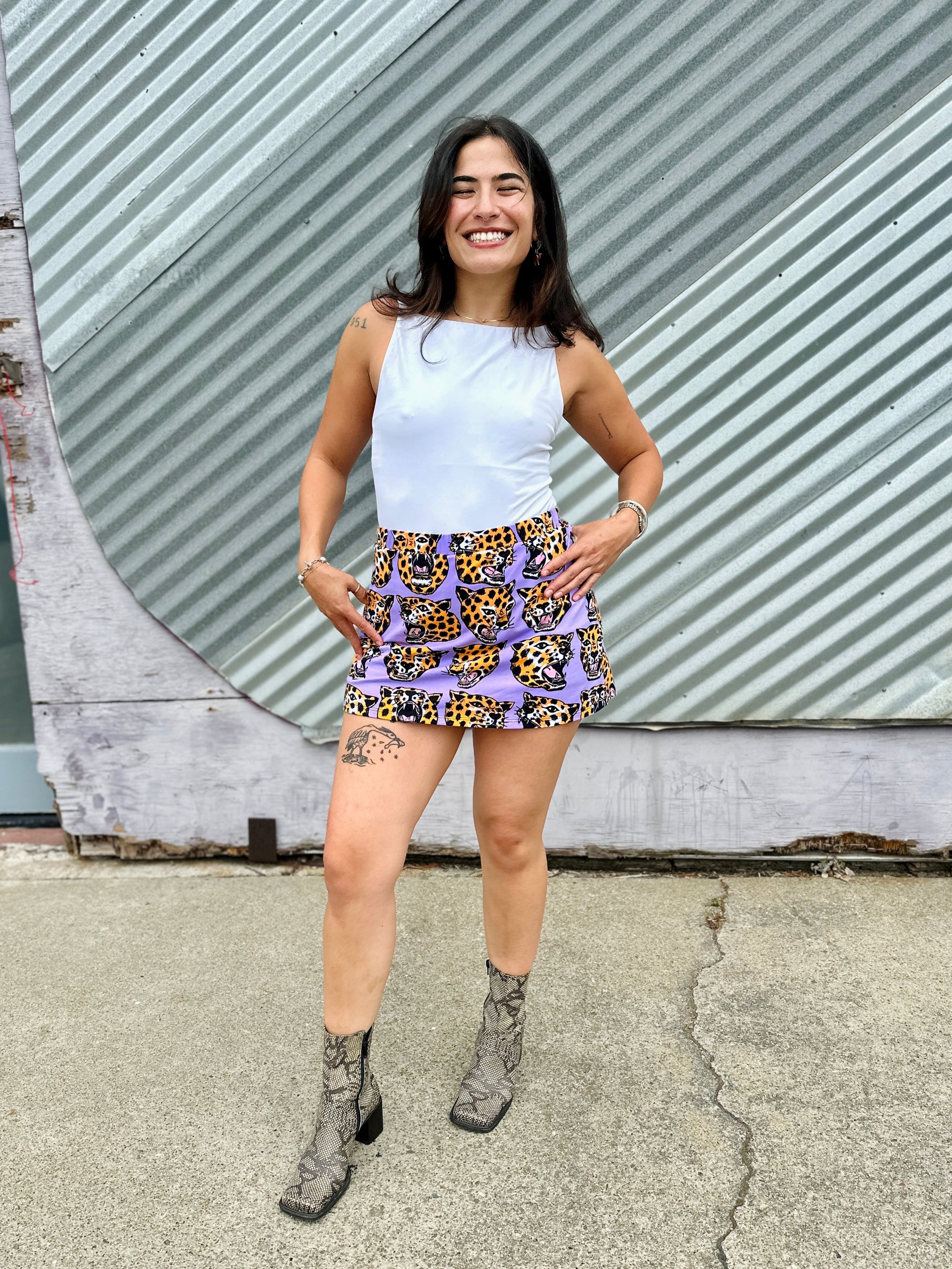 Cheeky Skort Cheetah Head