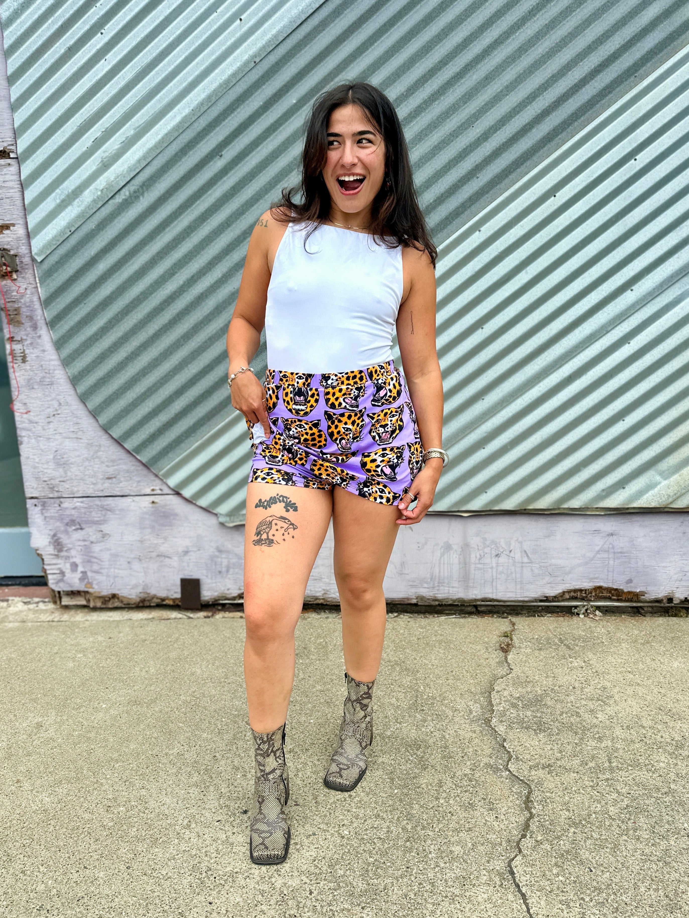 Cheeky Skort Cheetah Head
