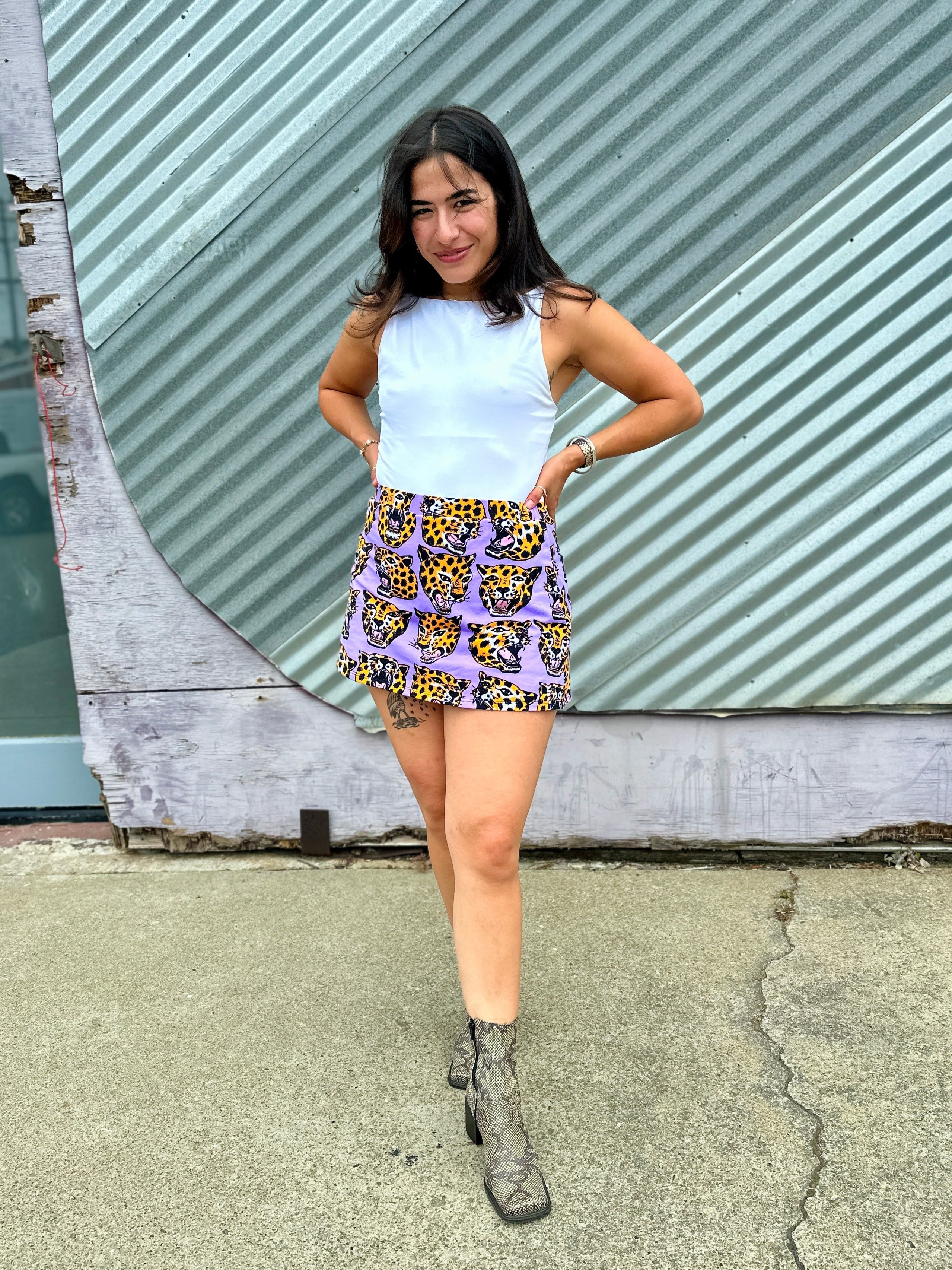 Cheeky Skort Cheetah Head