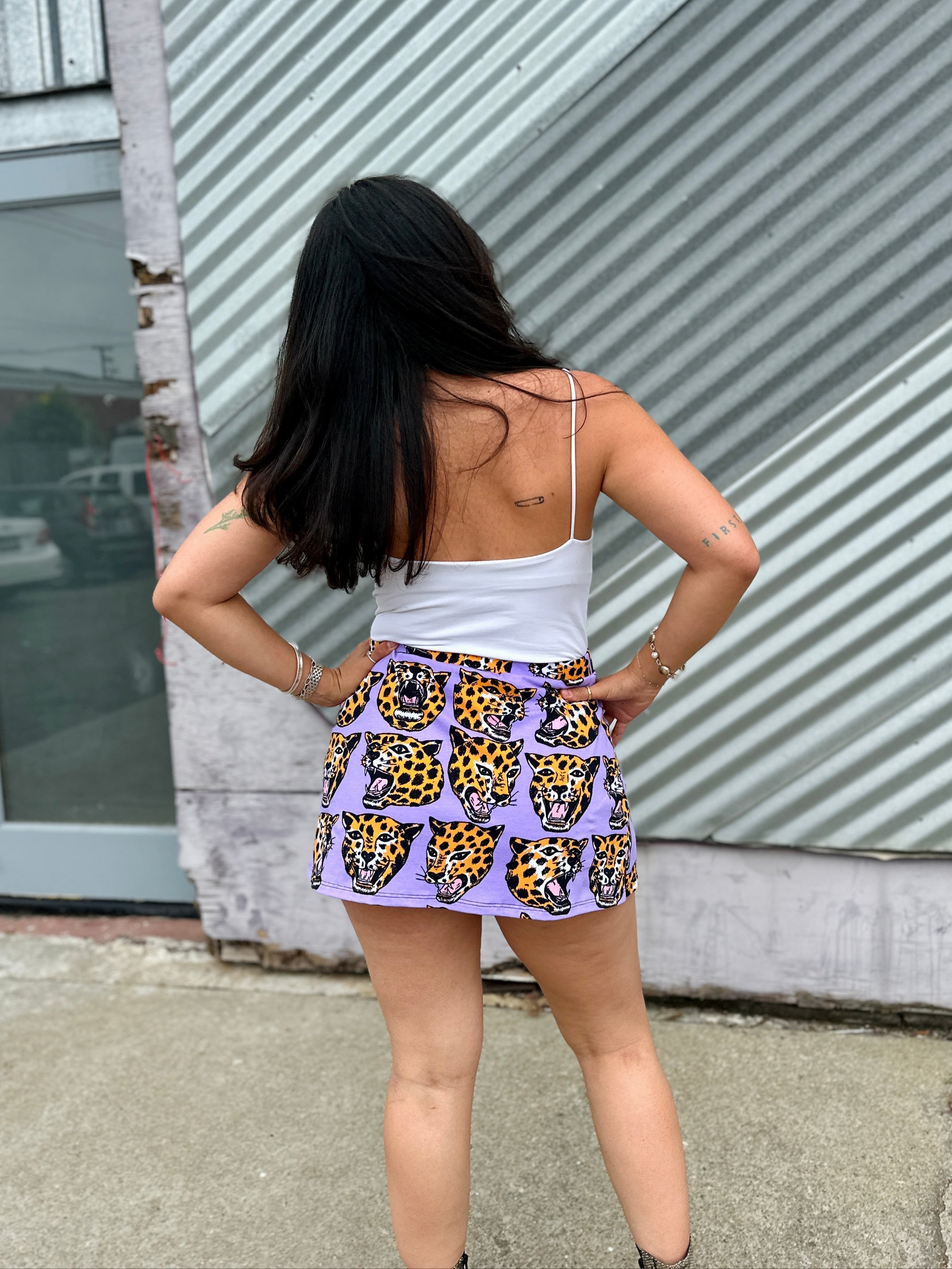 Cheeky Skort Cheetah Head