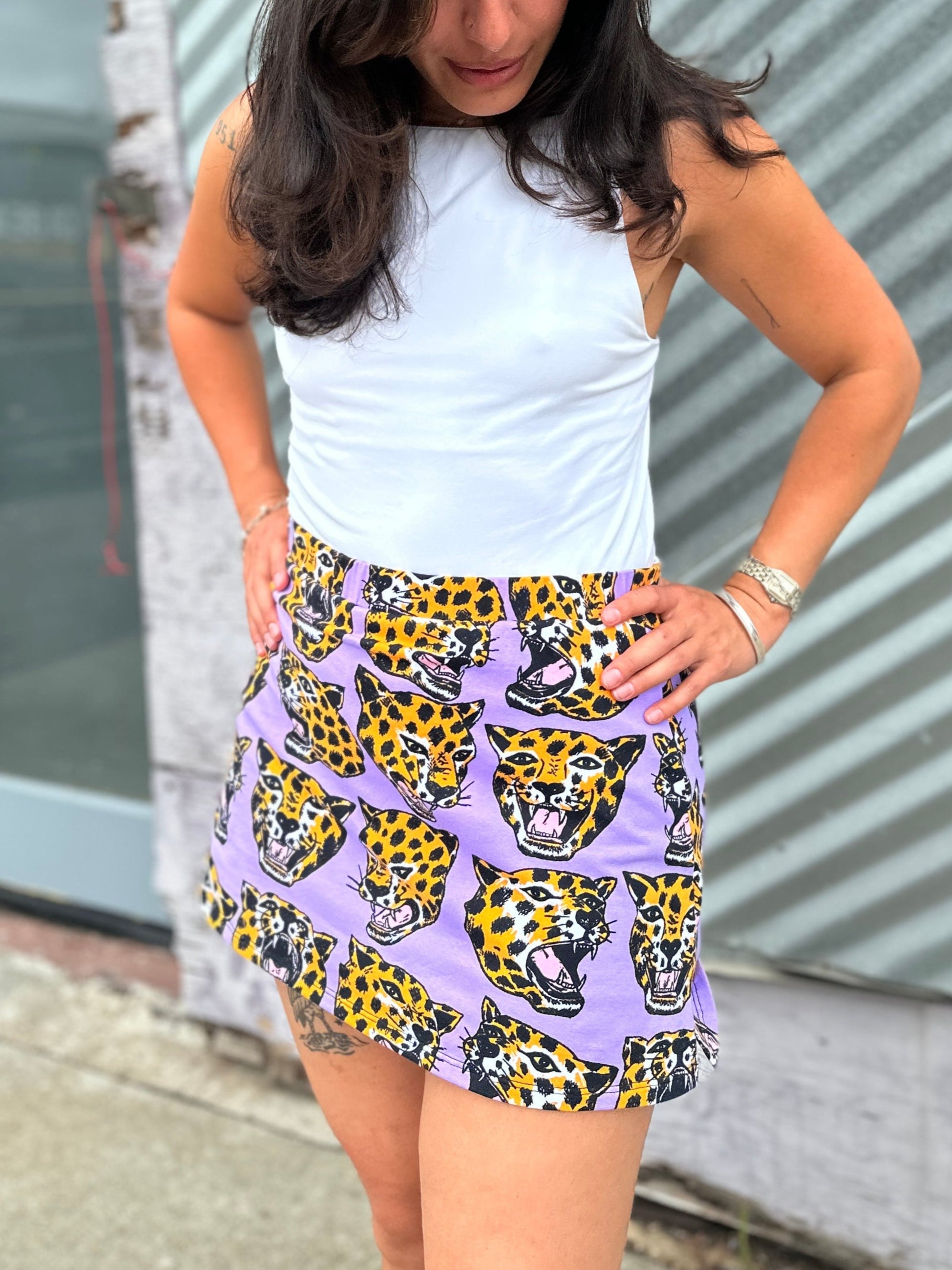 Cheeky Skort Cheetah Head