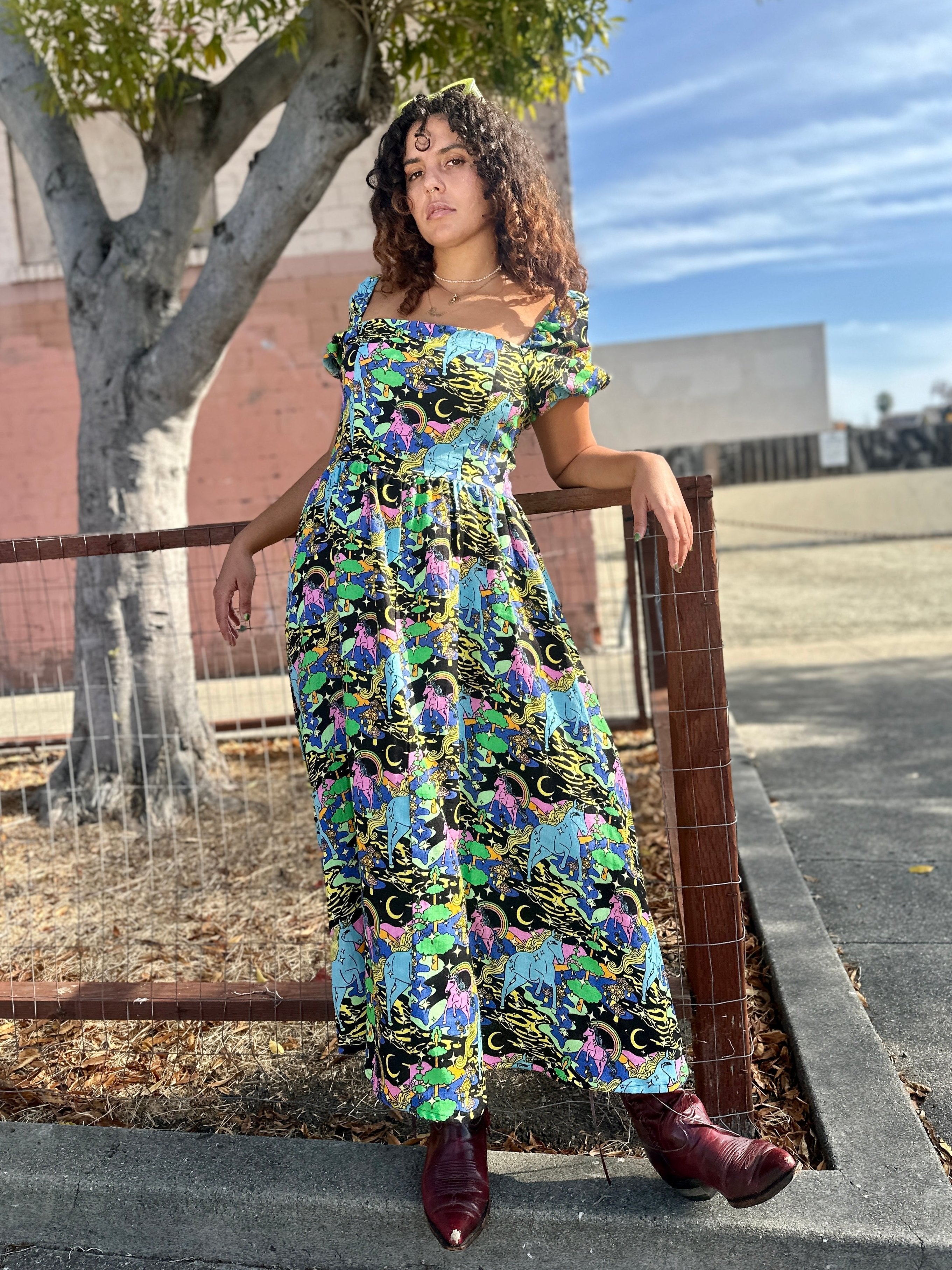 nooworks princess dress Linen Princess Dress Wildflowers XL / Wildflowers