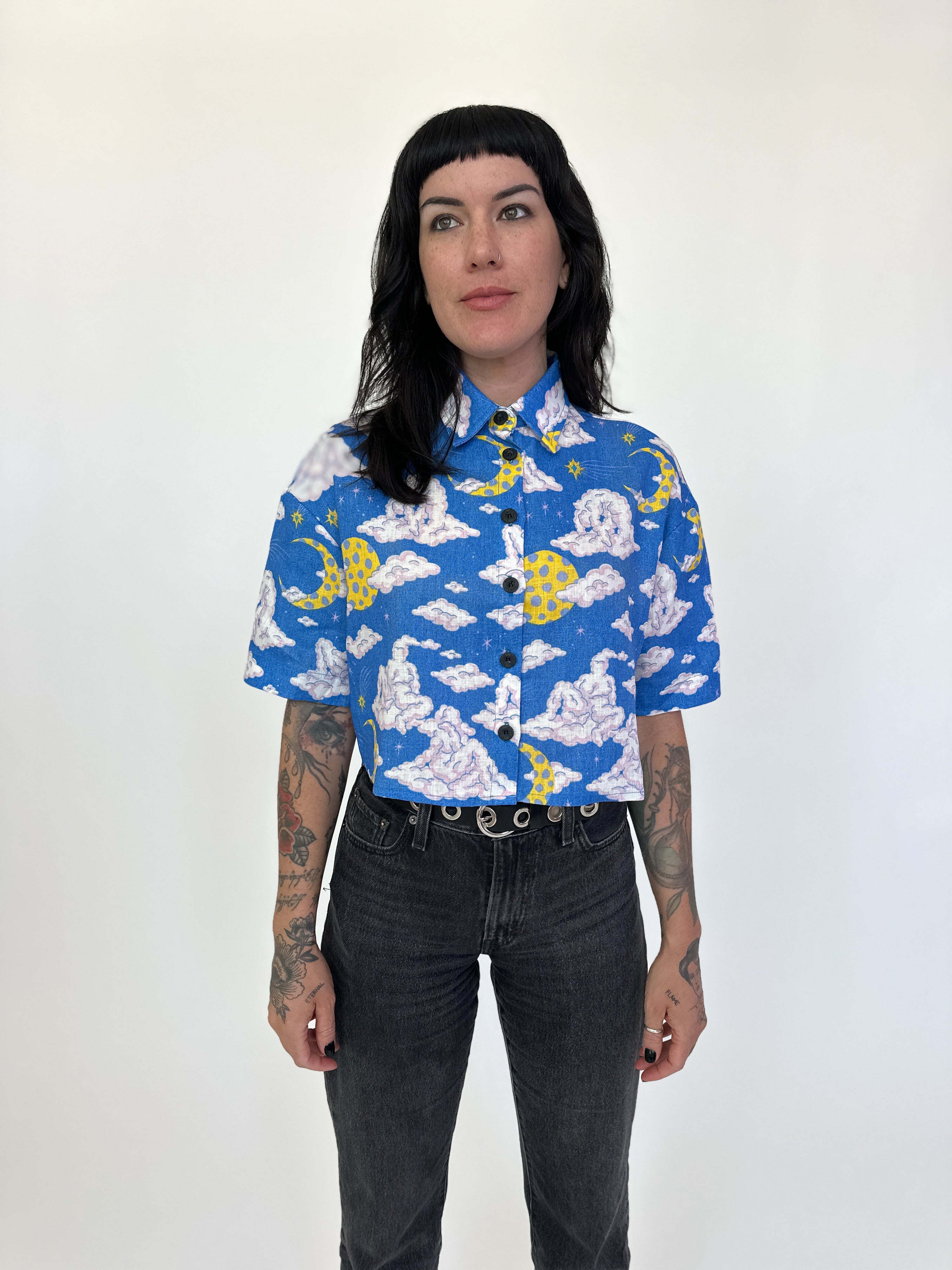 Linen Olivia Top Cloud People