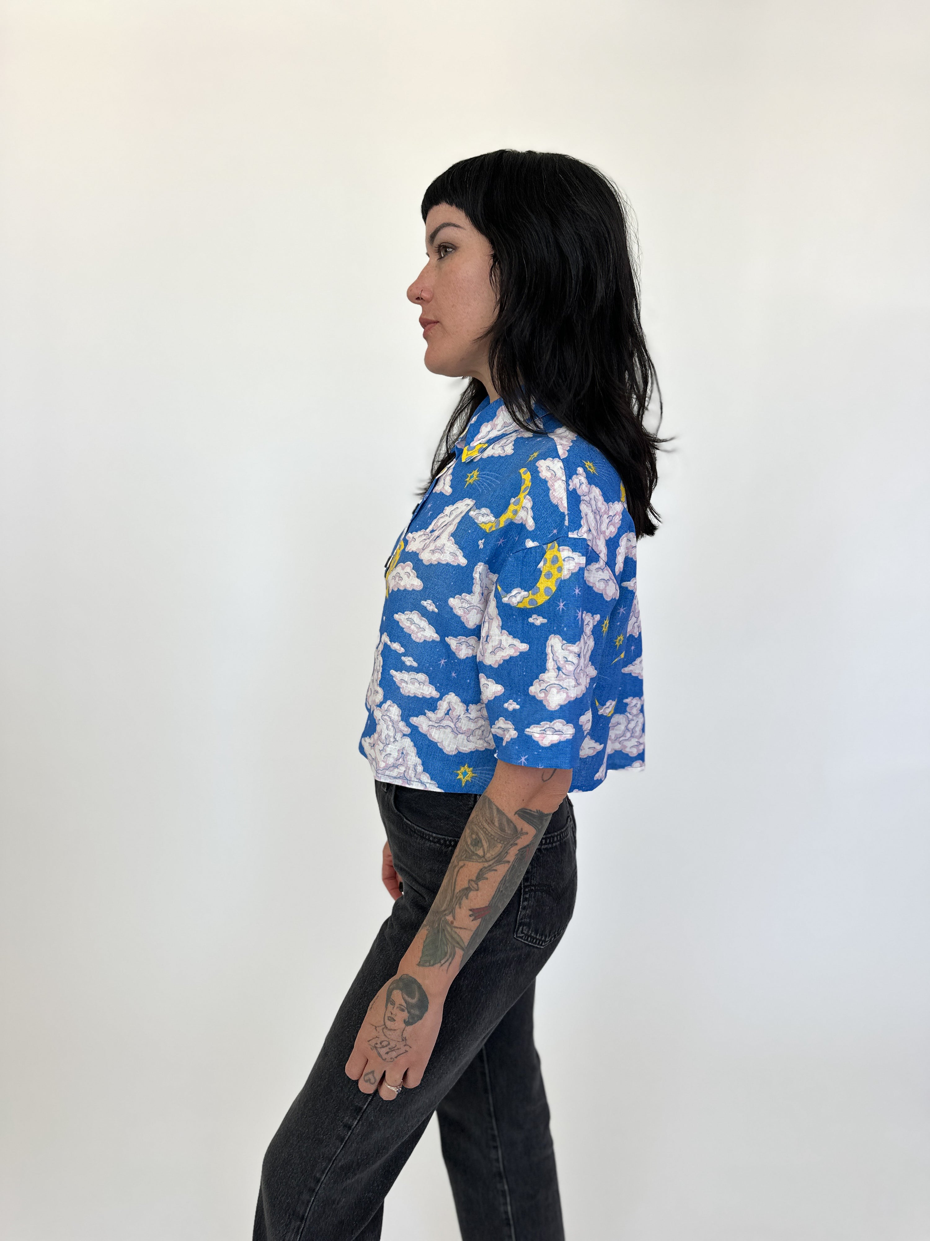 Linen Olivia Top Cloud People