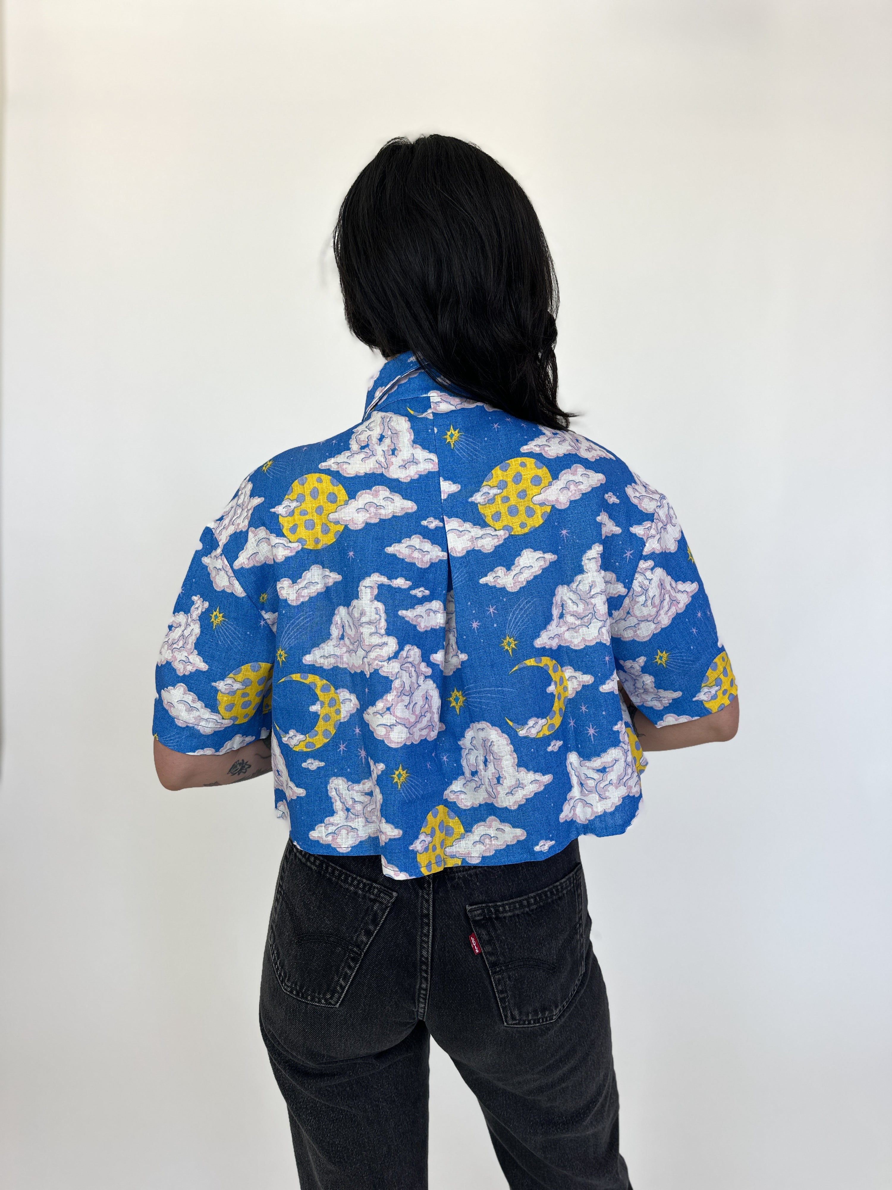 Linen Olivia Top Cloud People