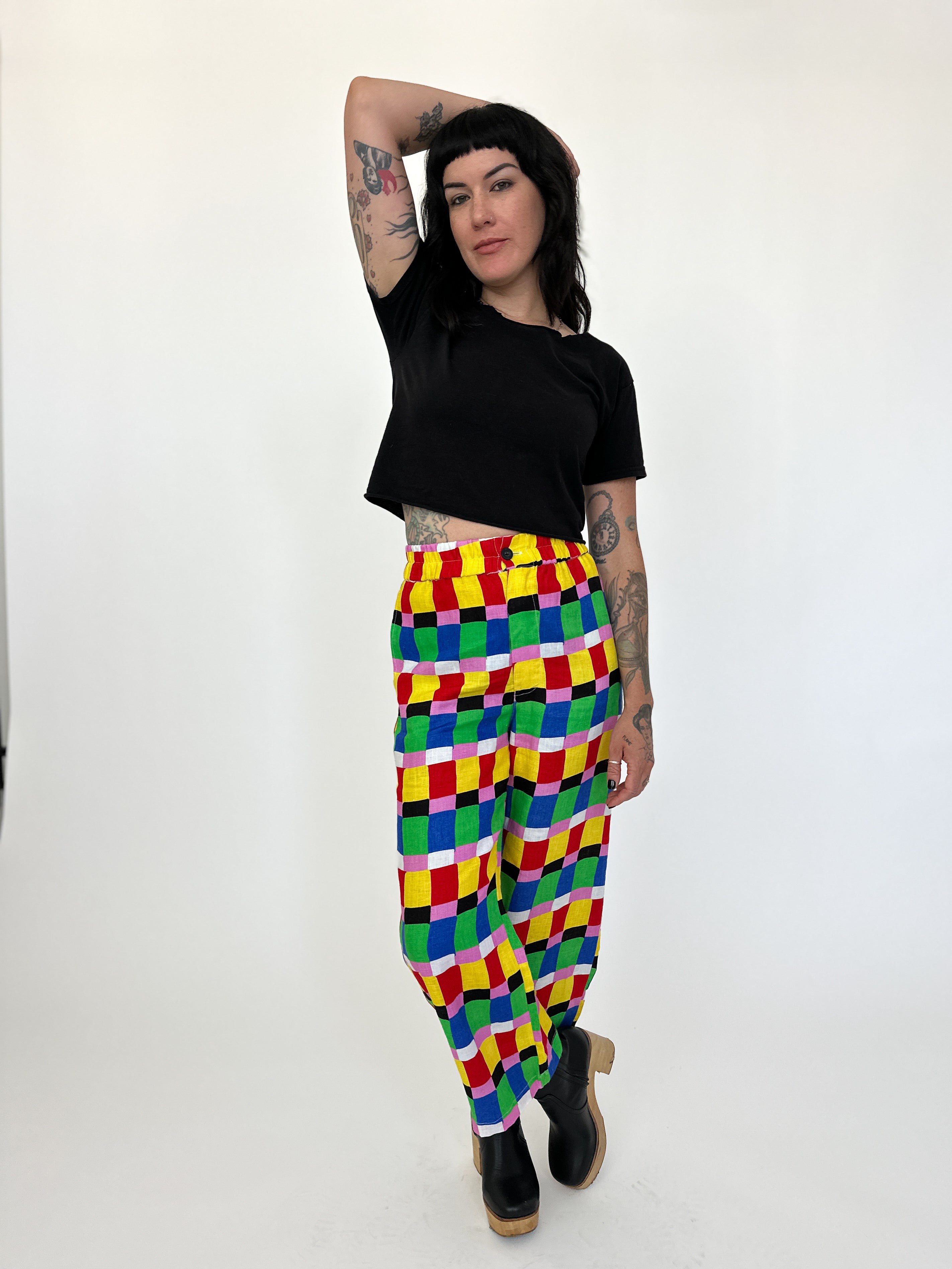 Linen Catalina Pant Candy Weave