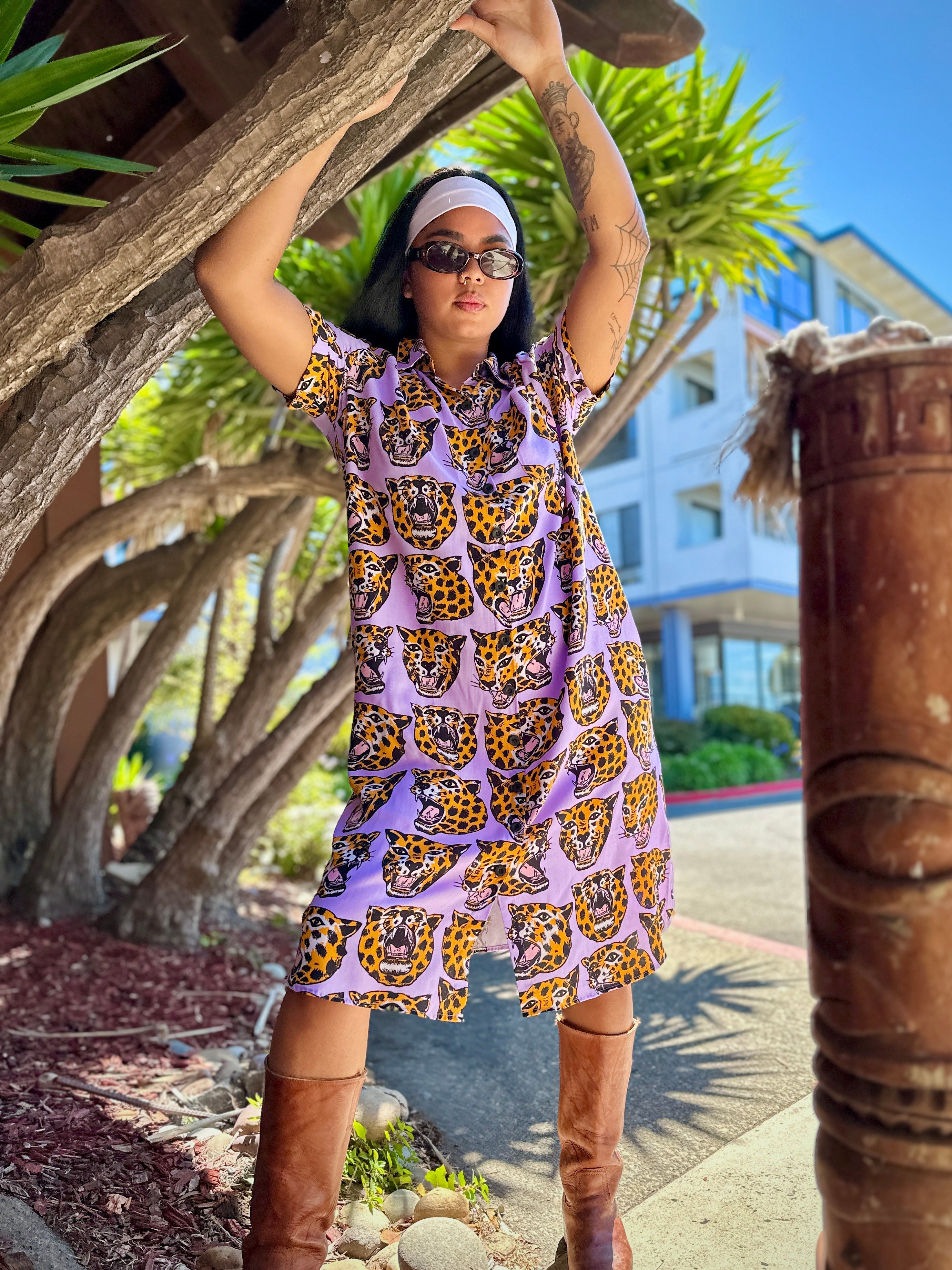 The River Dress Cheetah Head