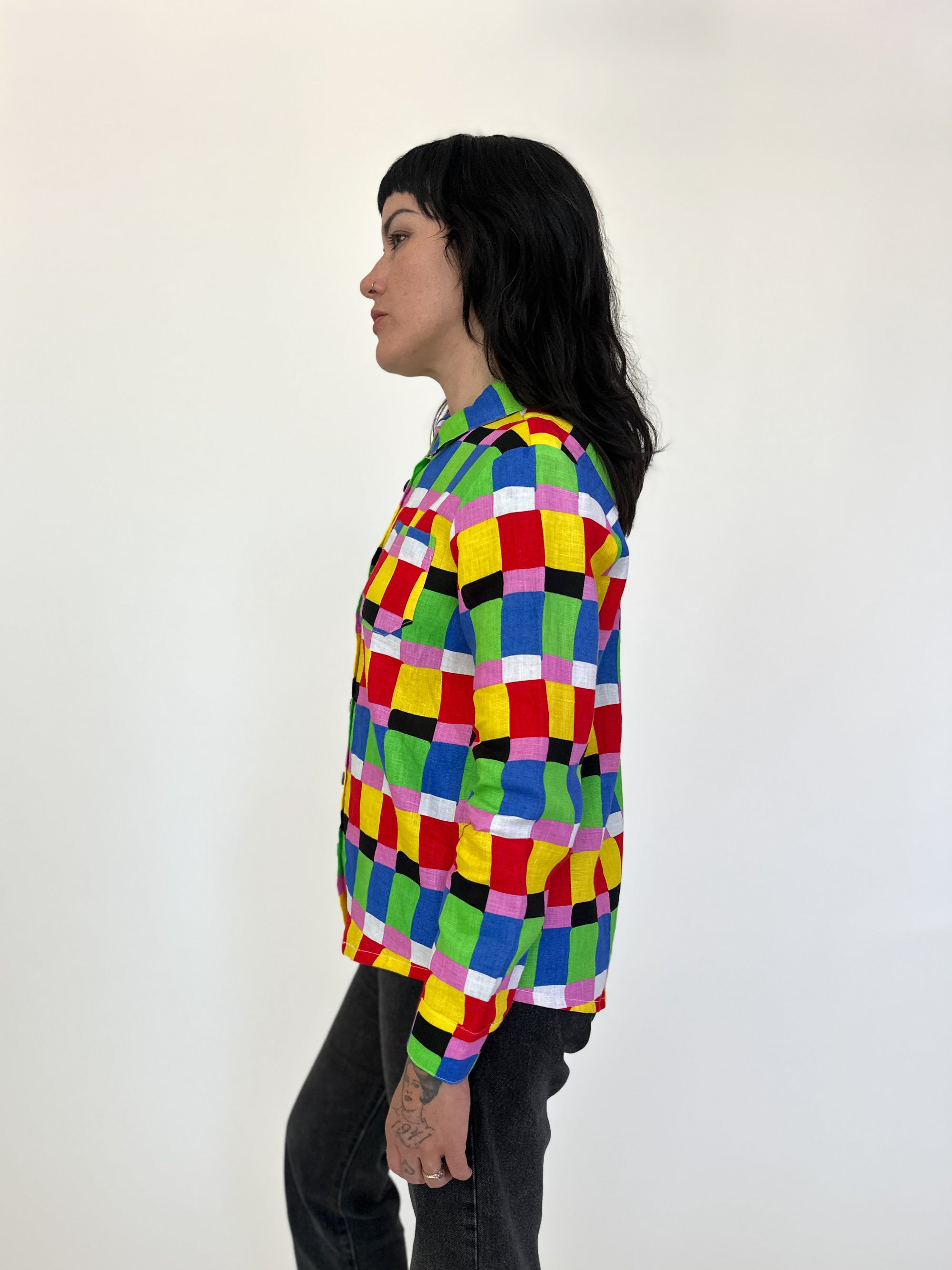 Classic Button Down Candy Weave
