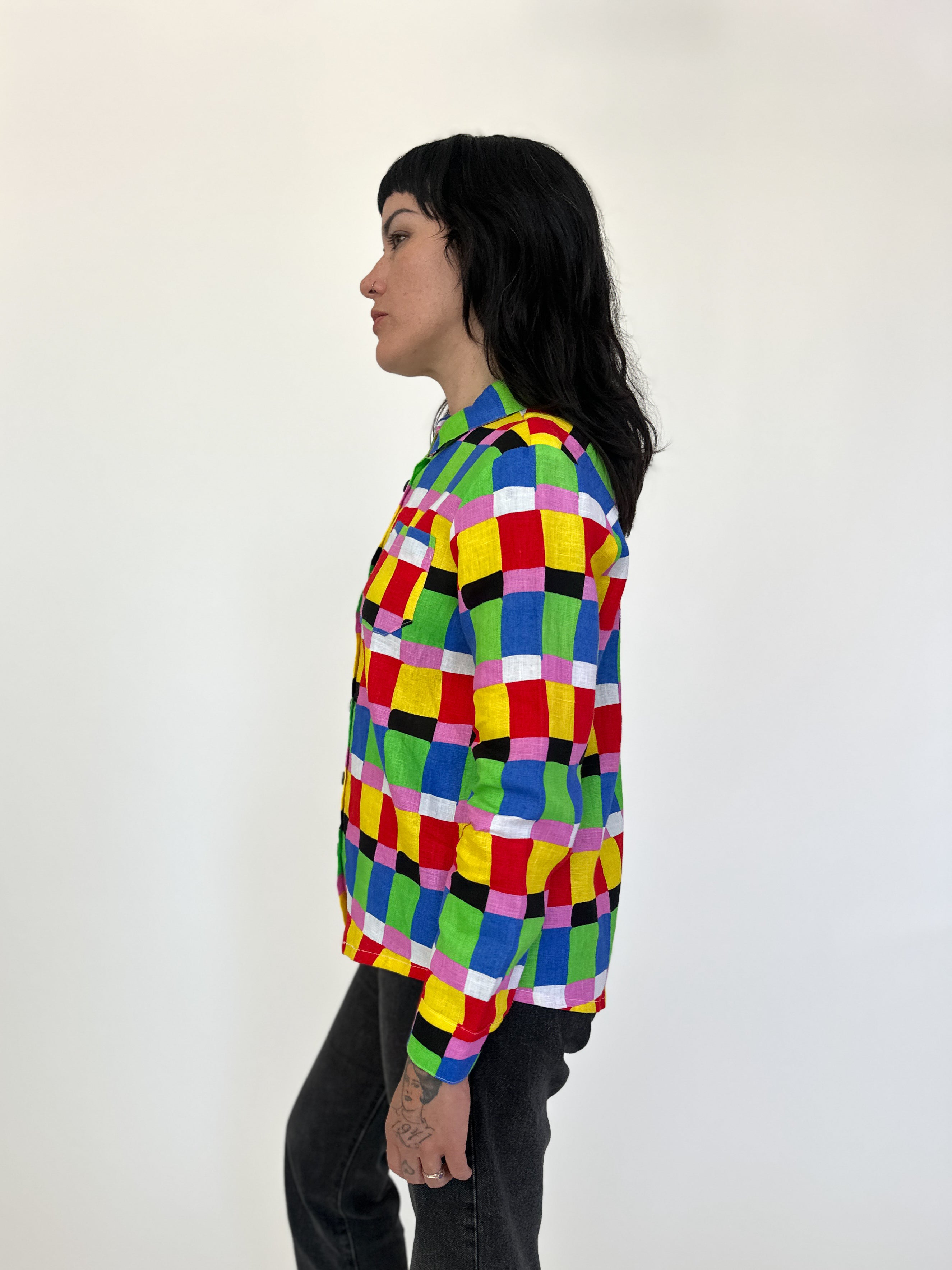 Classic Button Down Candy Weave