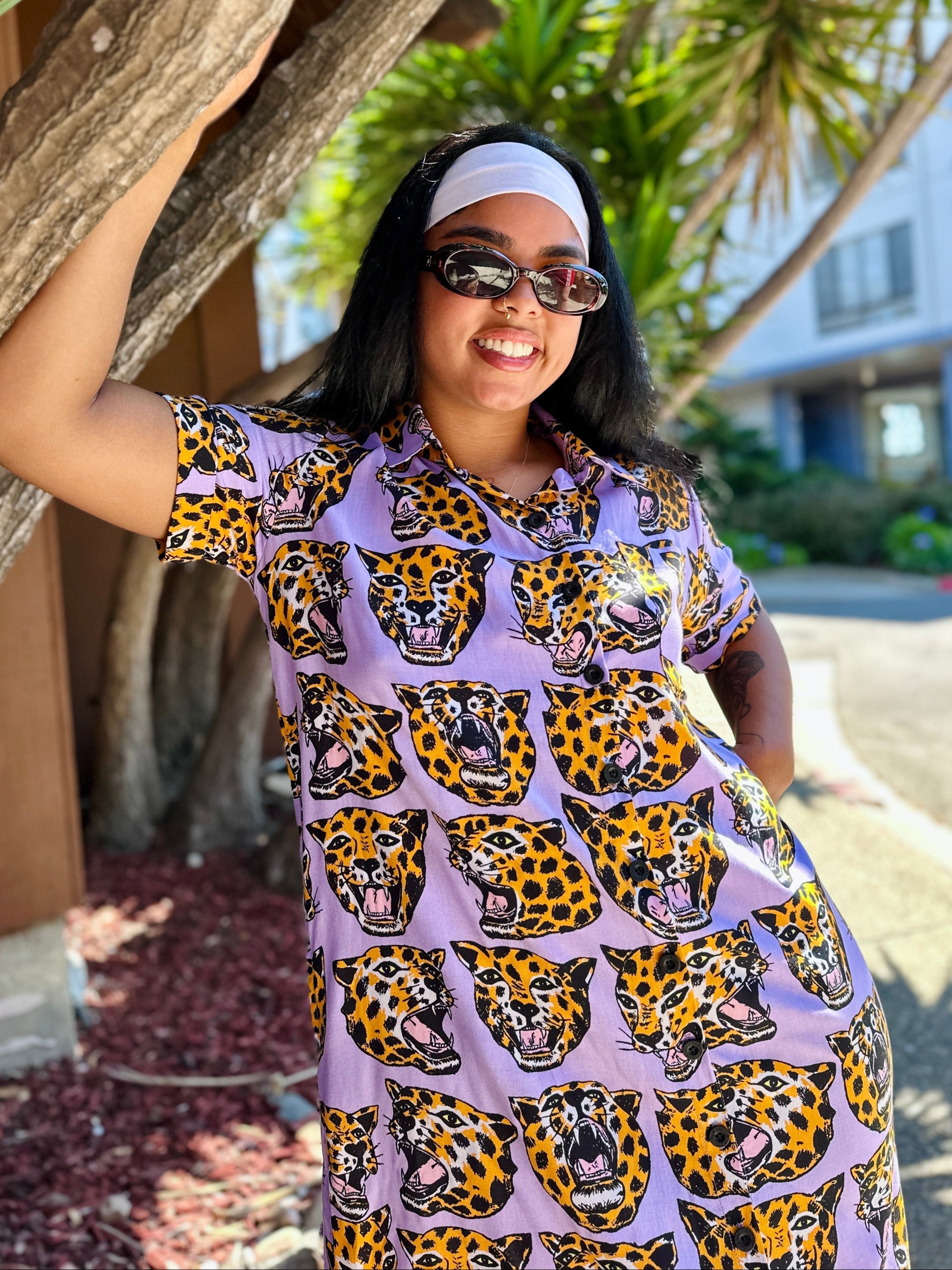 The River Dress Cheetah Head