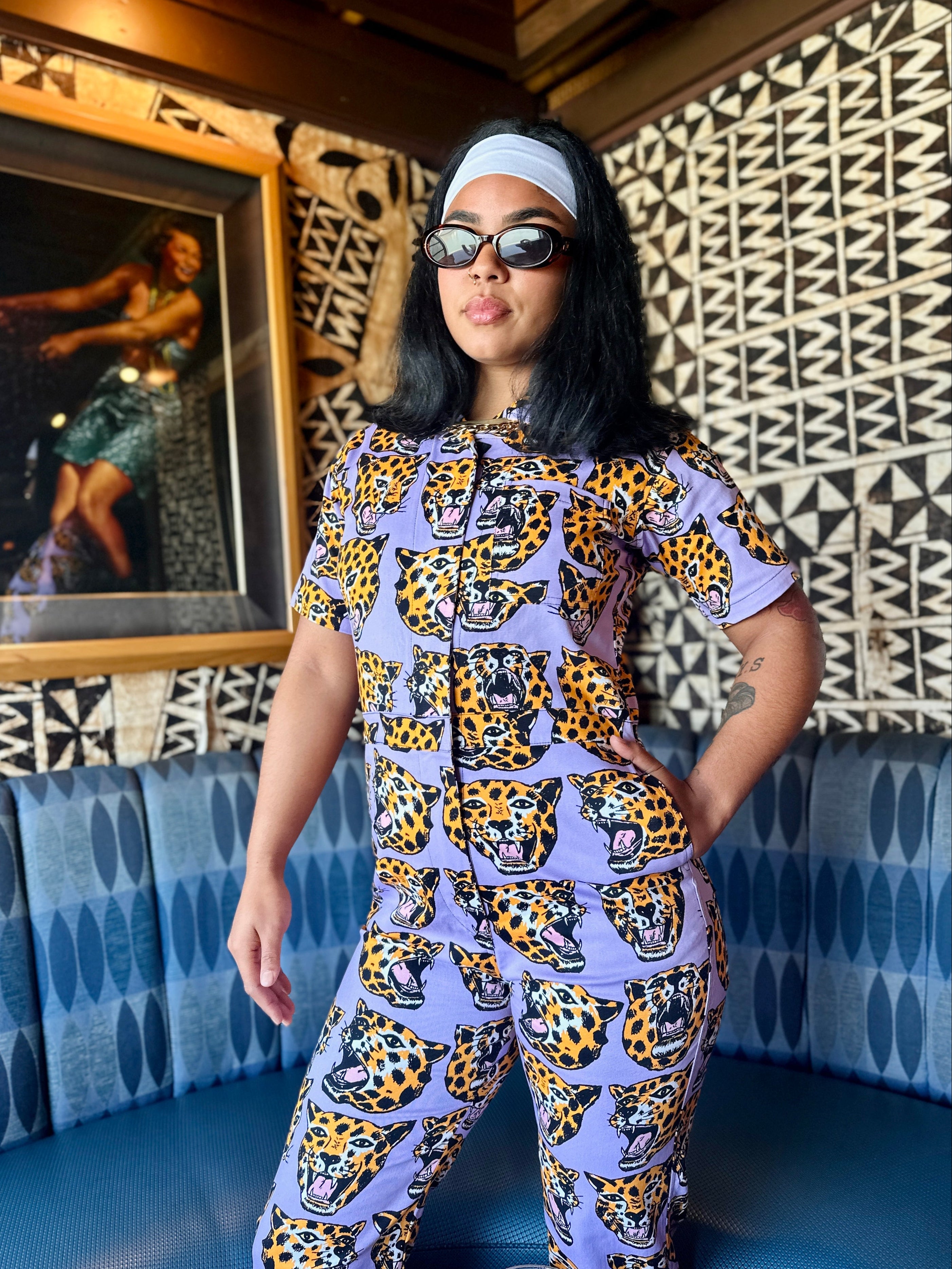 Twill Coveralls Cheetah Head