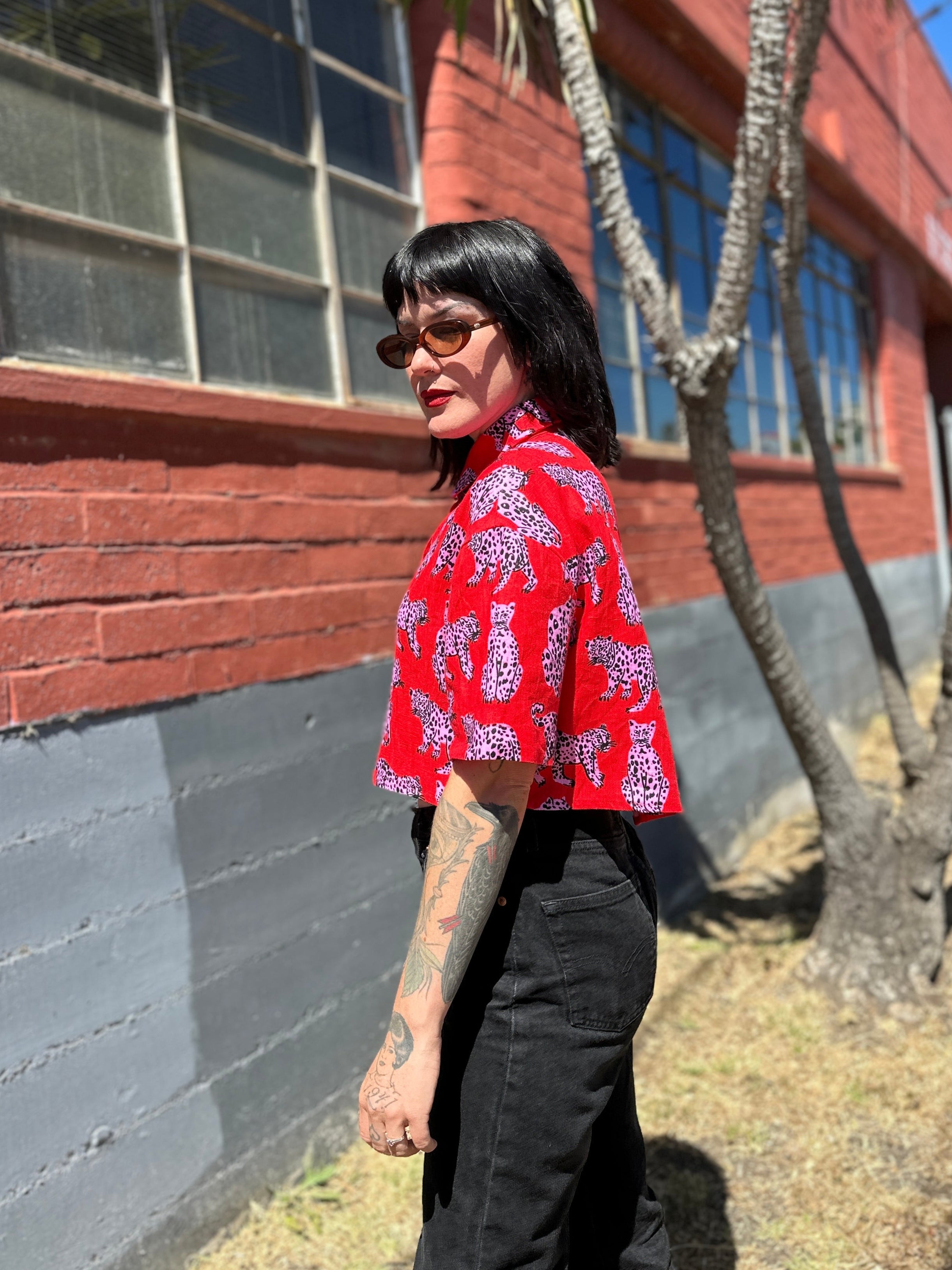 Linen Olivia Top Sondler Cat