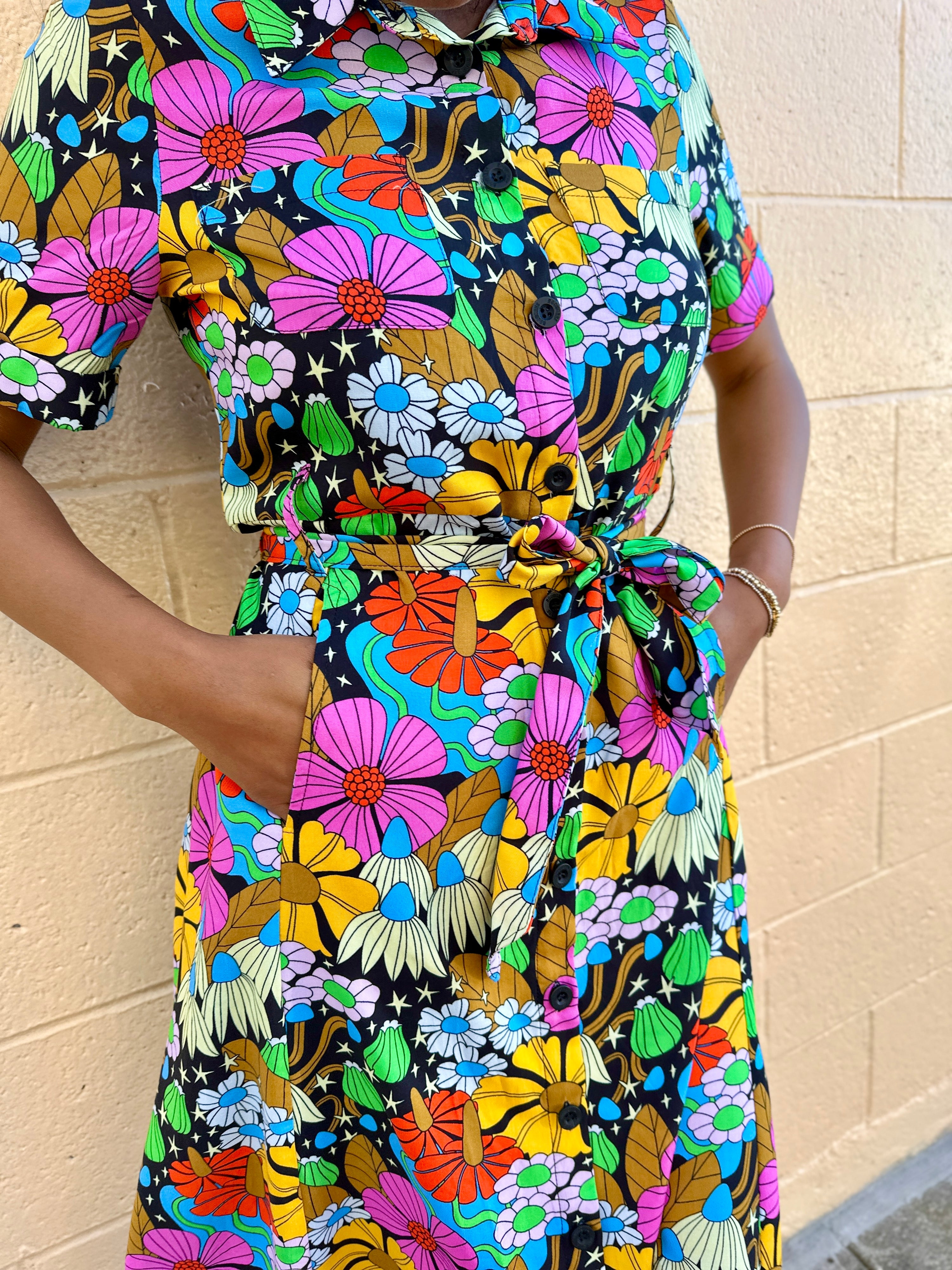 Holiday Dress Cosmic Floral