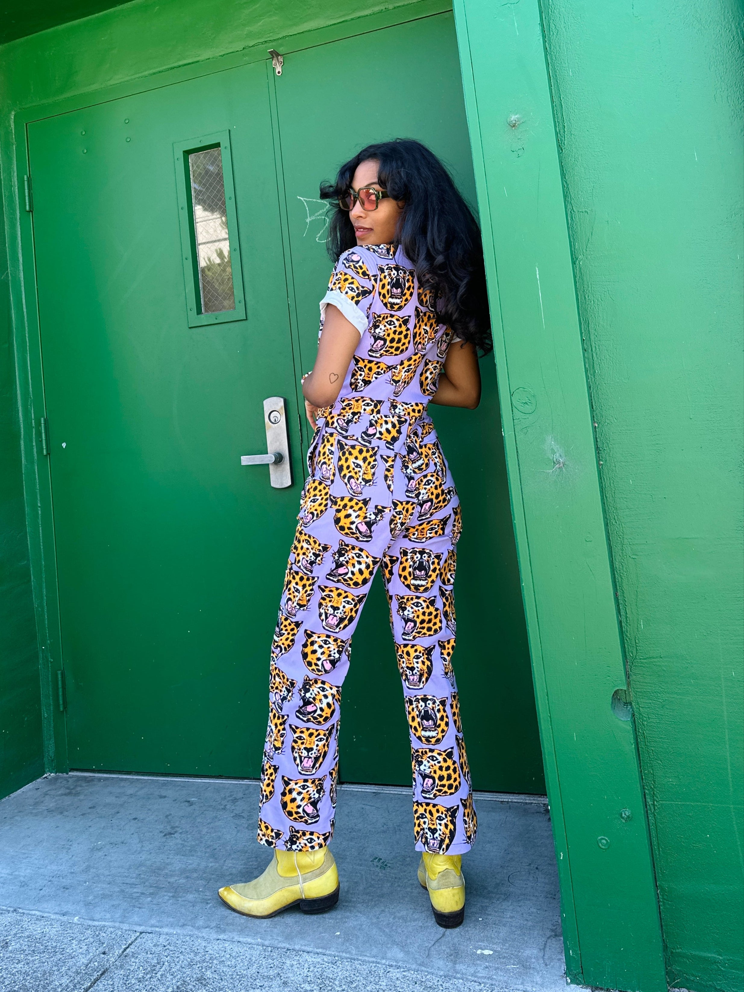 Twill Coveralls Cheetah Head