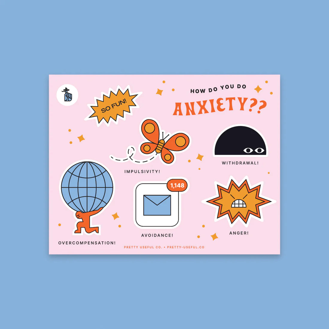 Anxiety Language Sticker Sheet