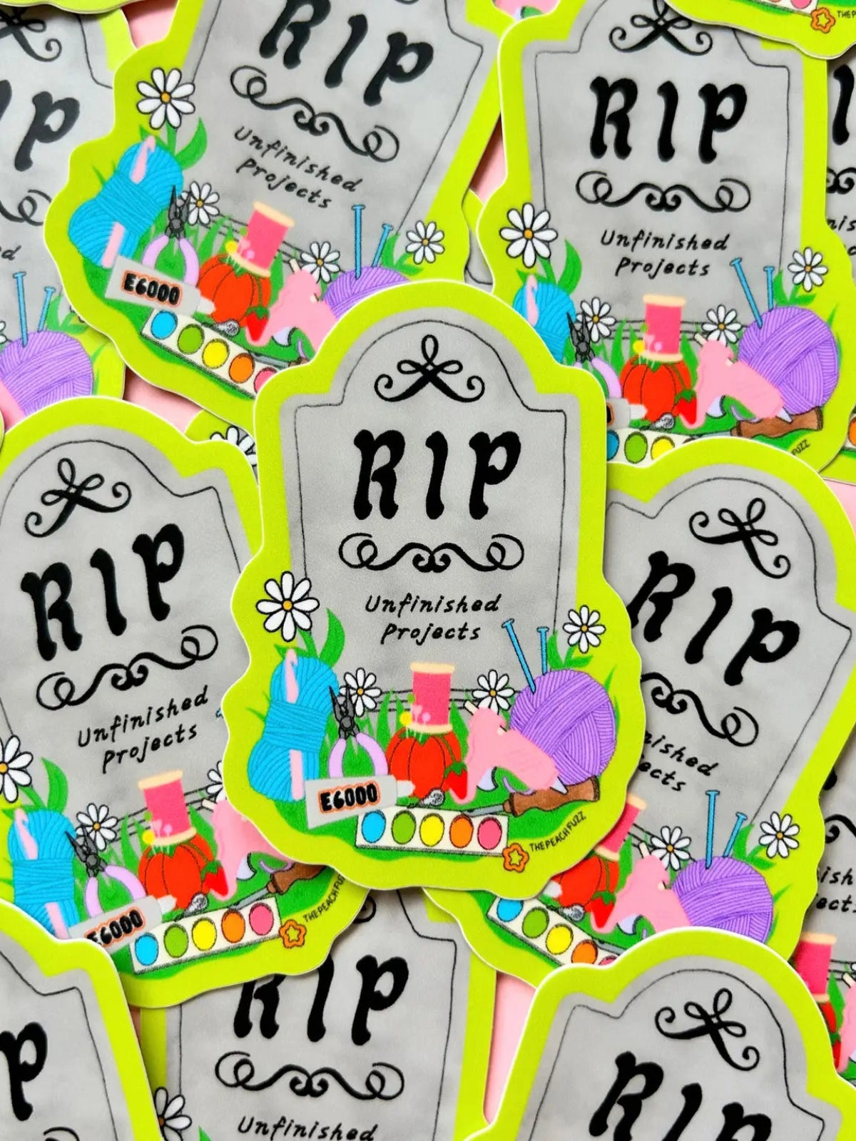 R.I.P. to My Unfinished Crafts Sticker