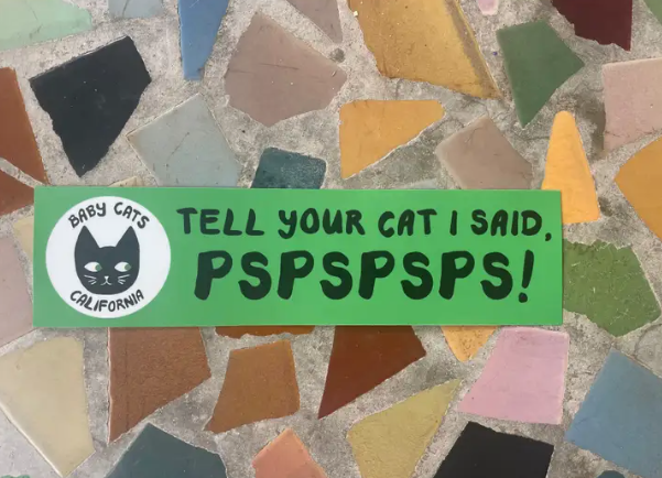 Tell your cat Sticker
