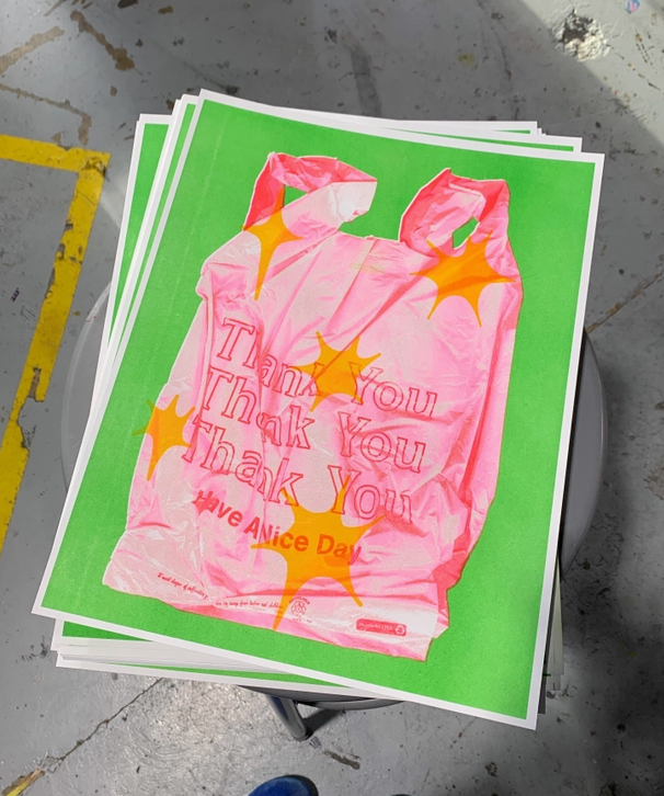 Thank You Bag Riso Print