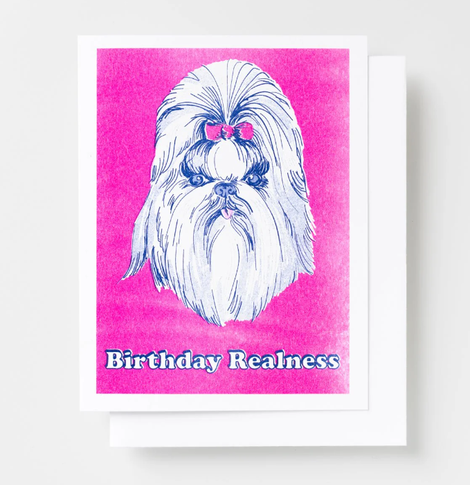 Birthday Realness Risograph Card