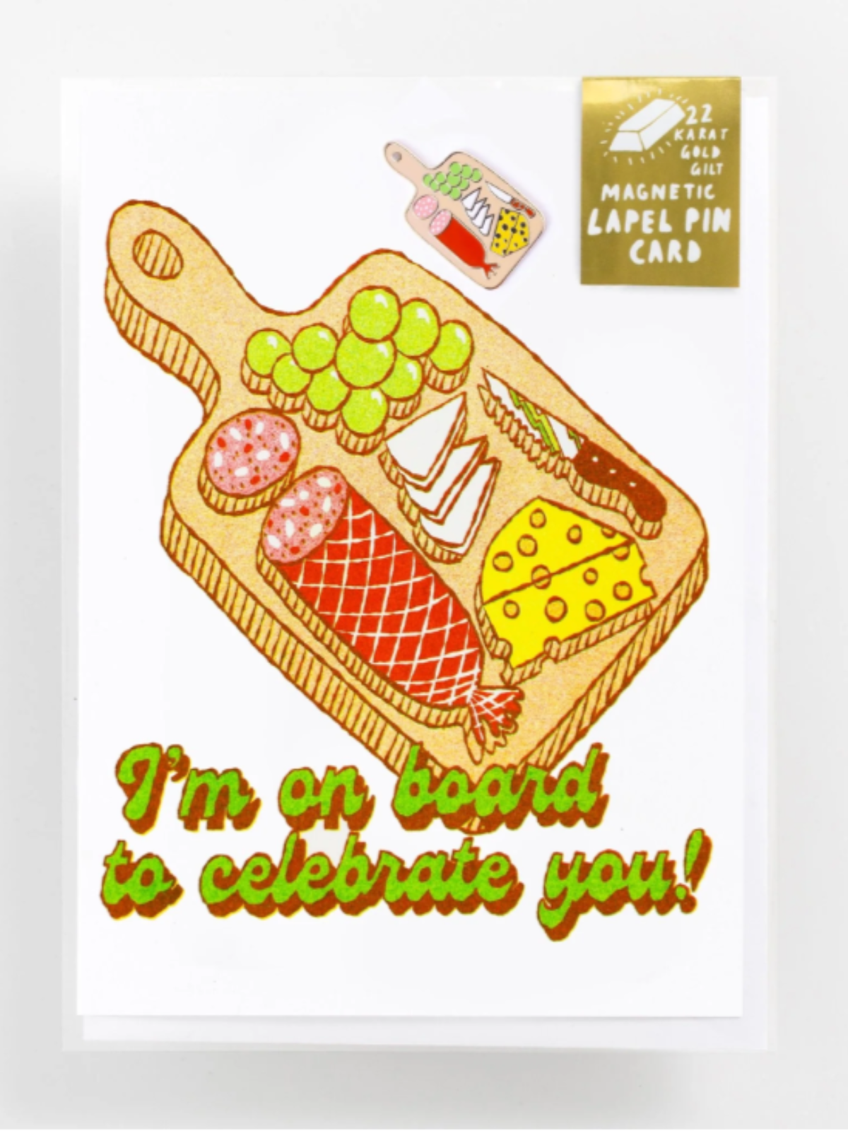 On Board to Celebrate You Lapel Pin Card