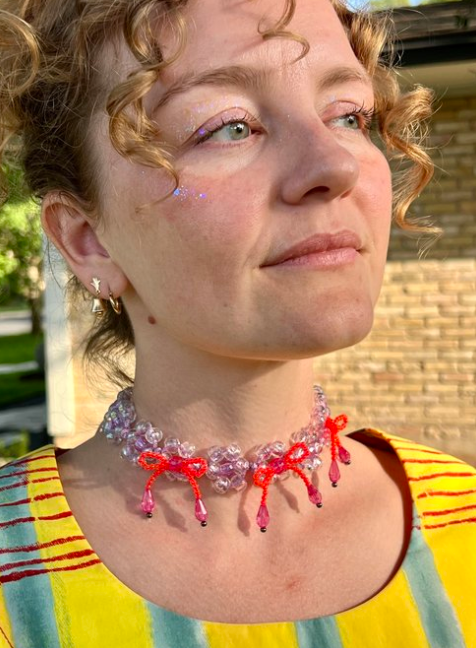 Lavender X-ray-sy Daisy Necklace