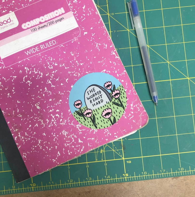 They Worked Hard sticker