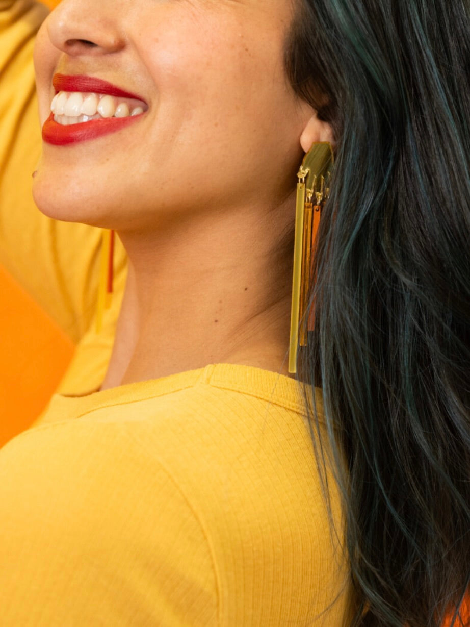 Spectrum Earrings - Yellow + Orange