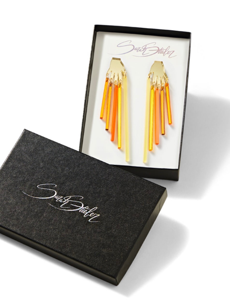 Spectrum Earrings - Yellow + Orange