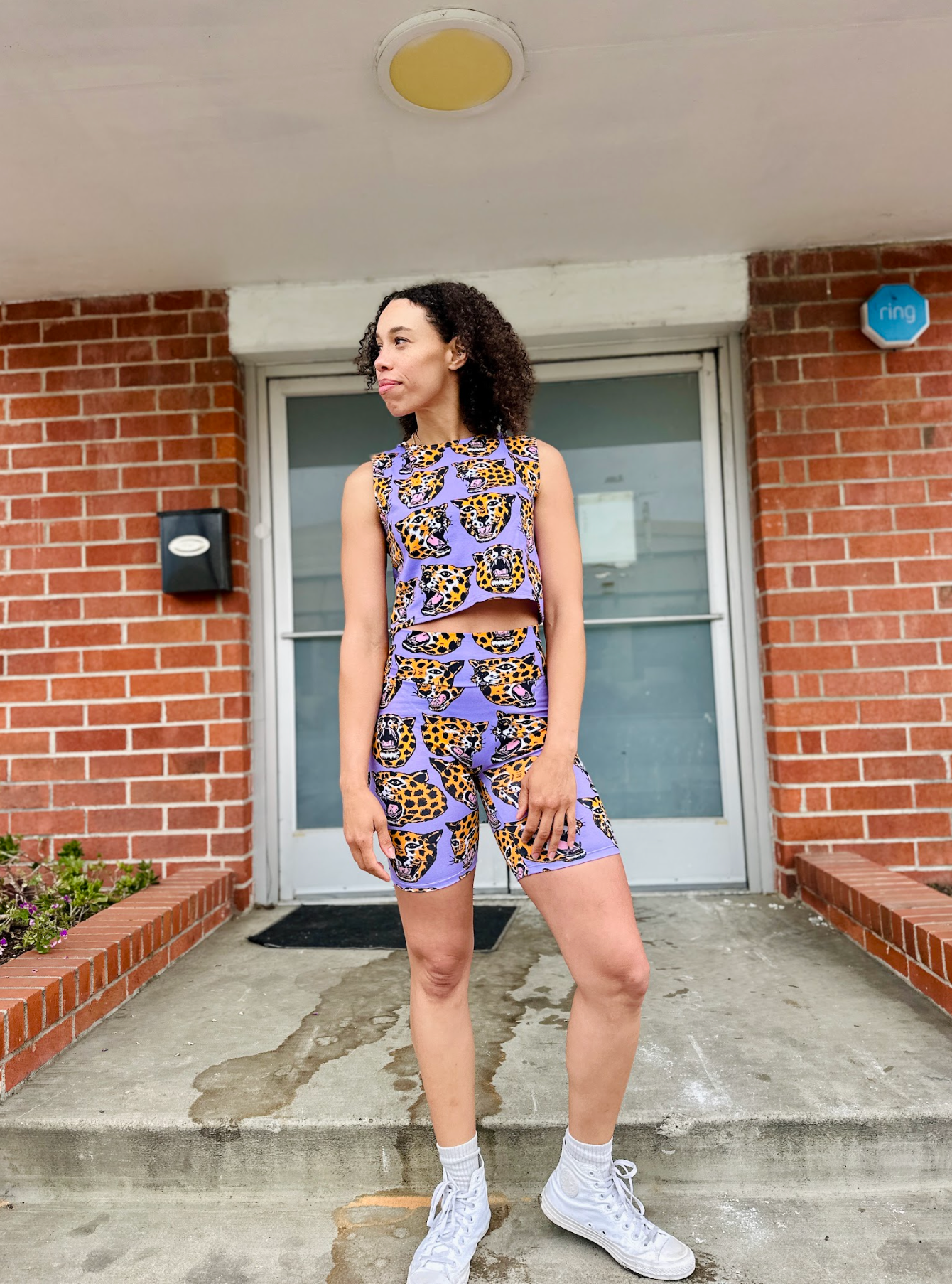 Bike Short Cheetah Head