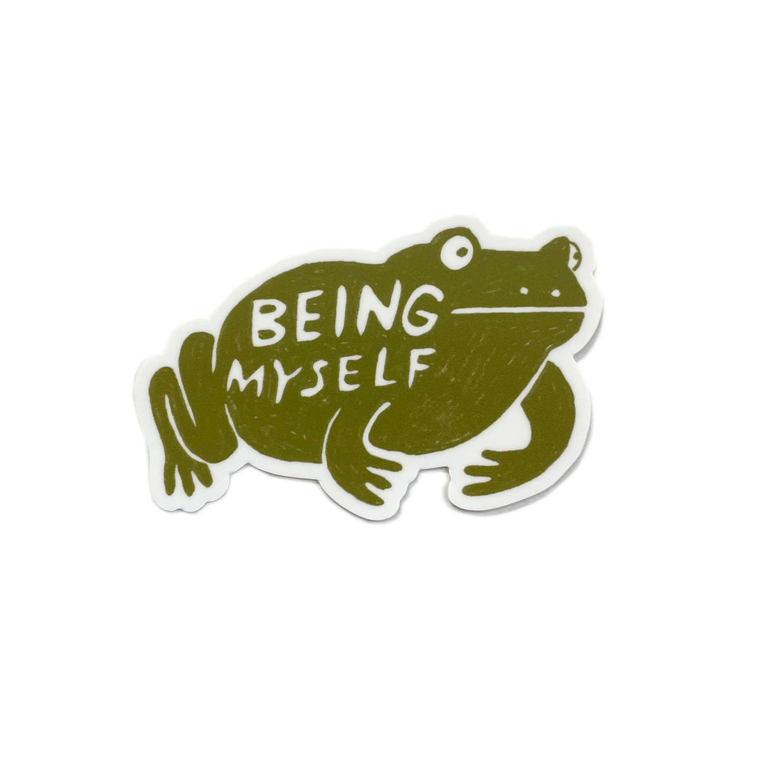Being Myself Frog Sticker
