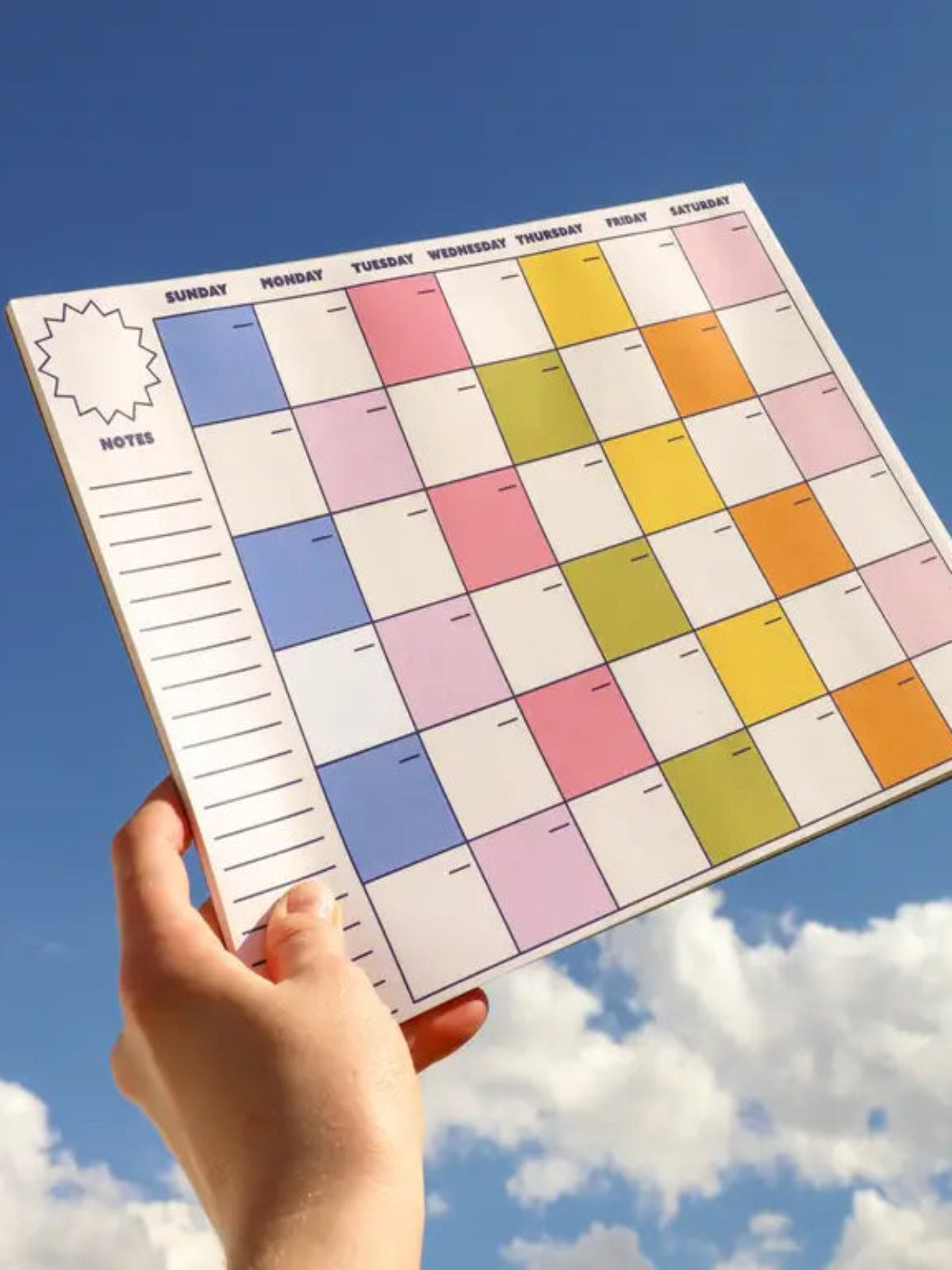 Monthly Calendar Notepad