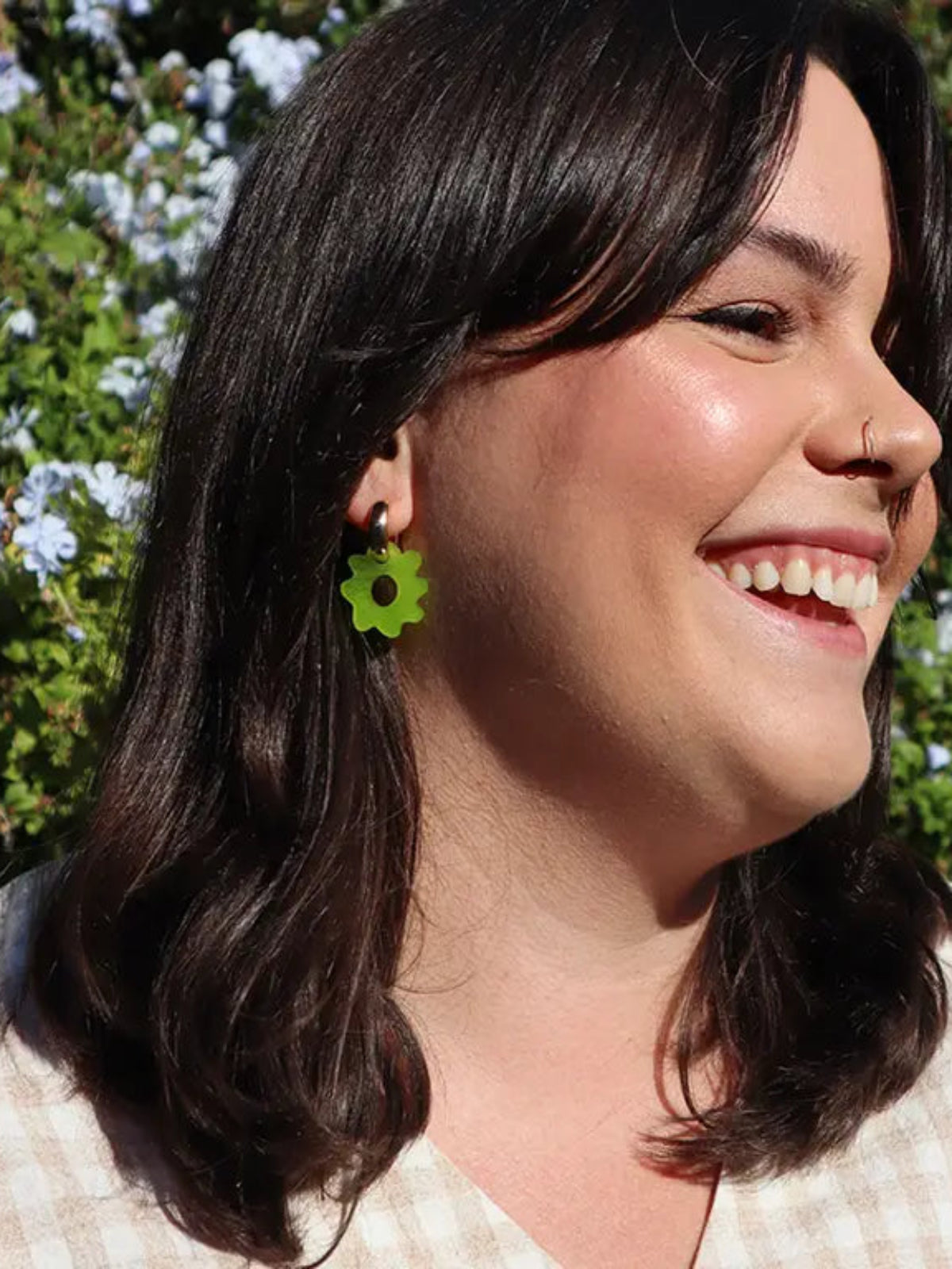 Camellia Hoops - Frosted Lime