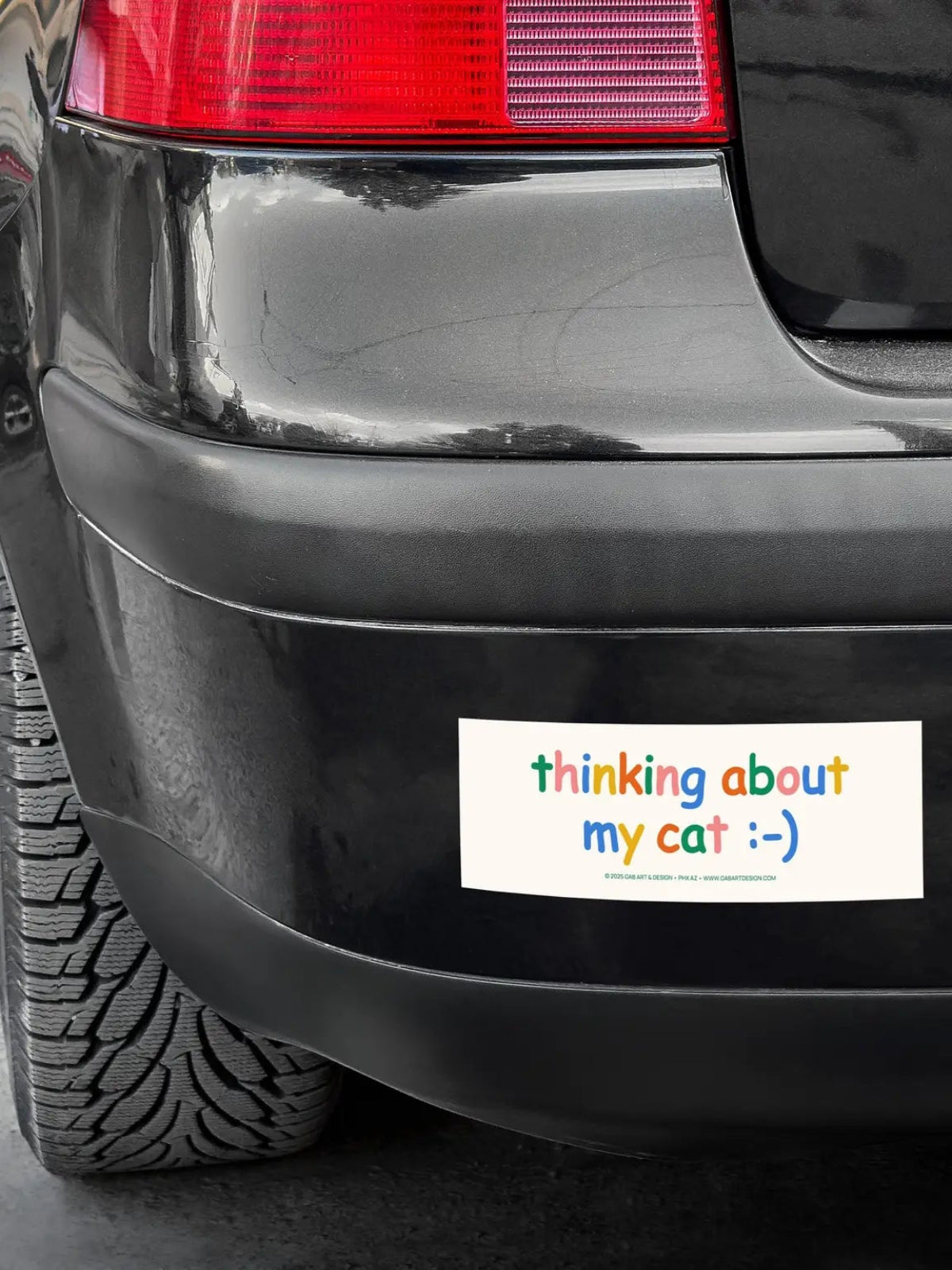 Thinking About My Cat Bumper Sticker
