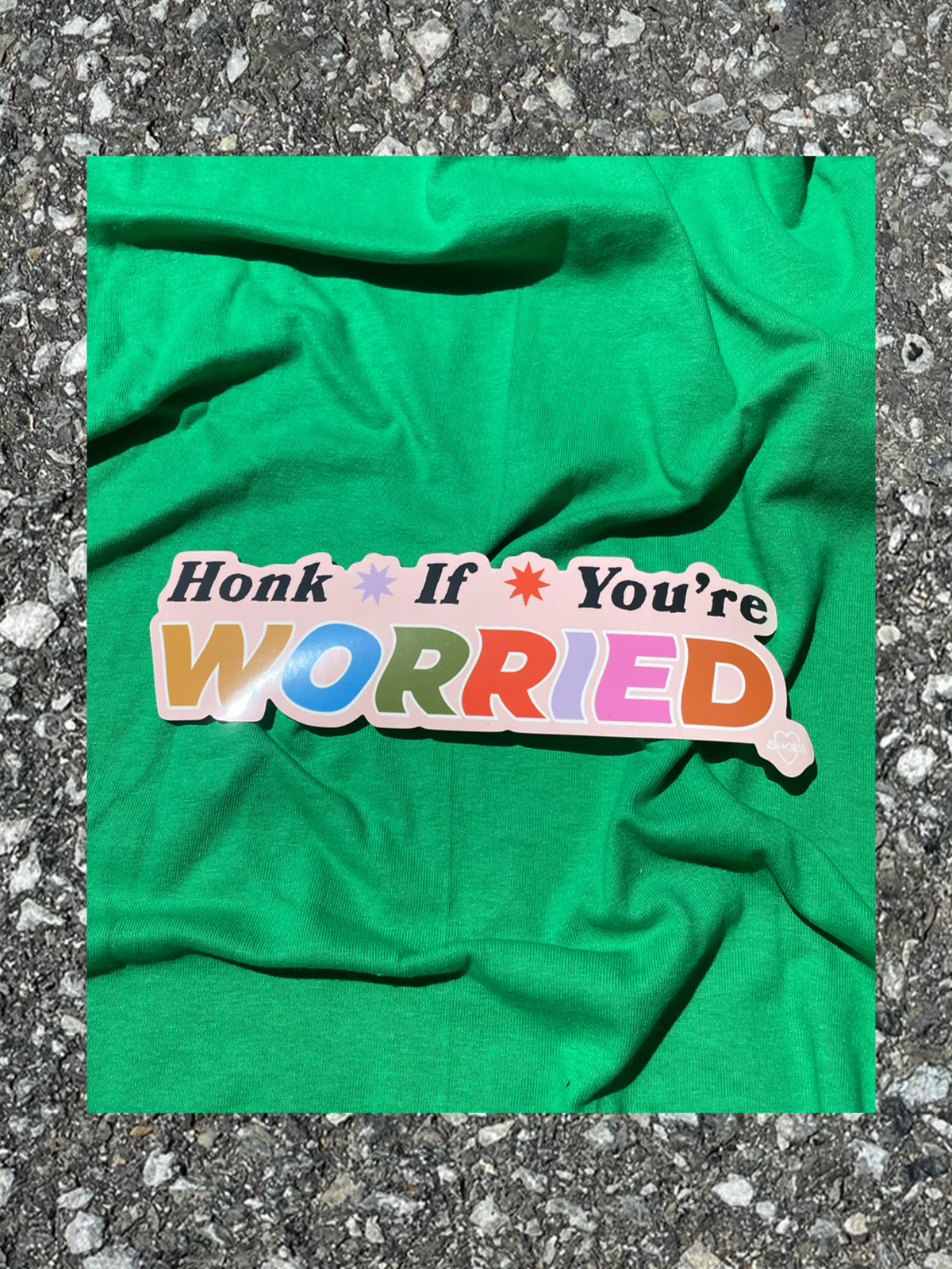 Honk if You're Worried Bumper Sticker