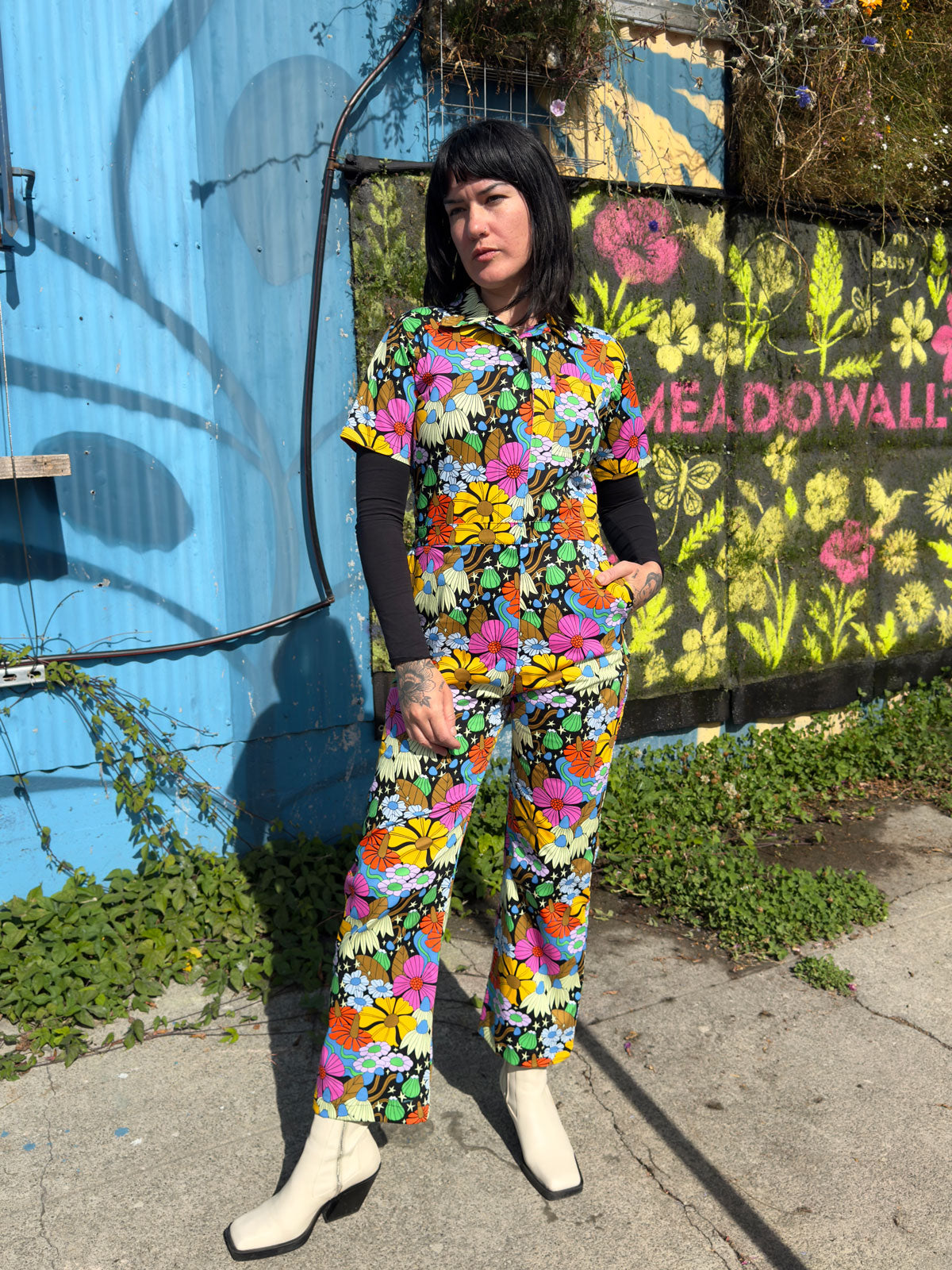 Twill Coveralls Cosmic Floral