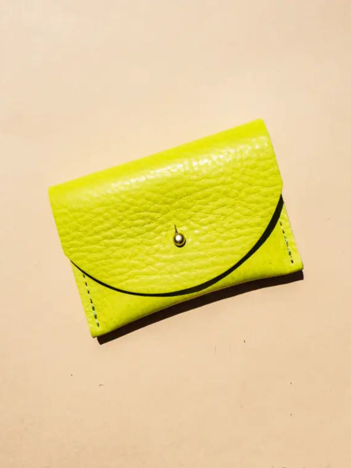 Cardholder - Chartreuse Leather – NOOWORKS