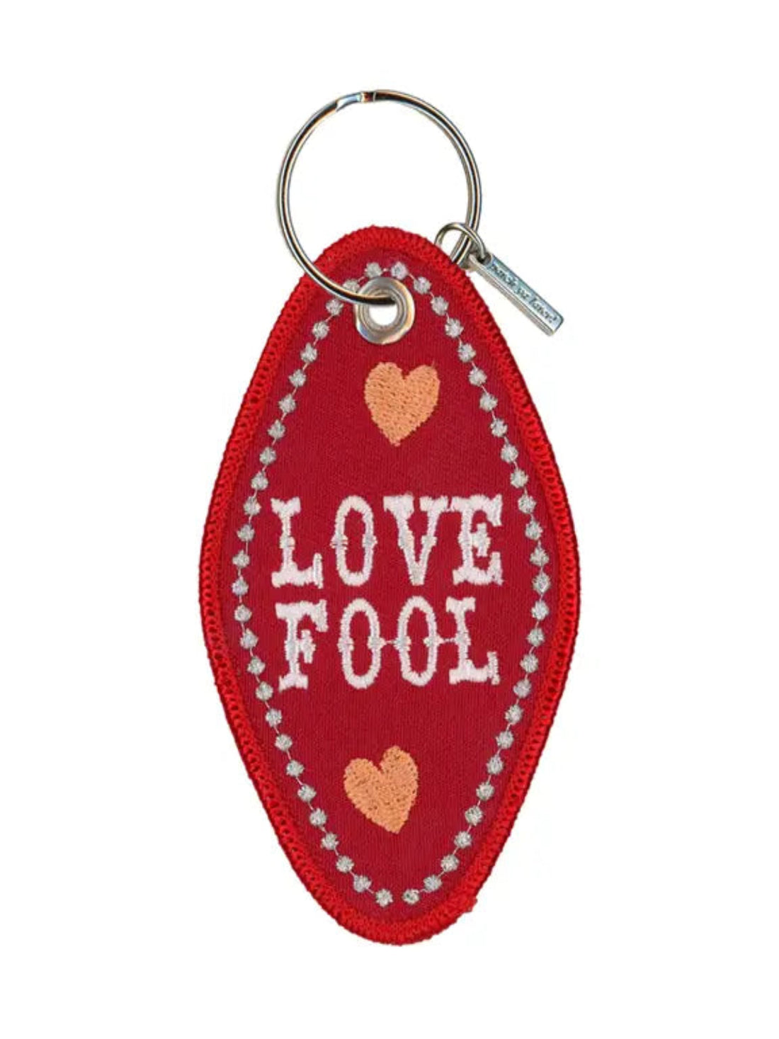 Love Fool Embroidered Keychain