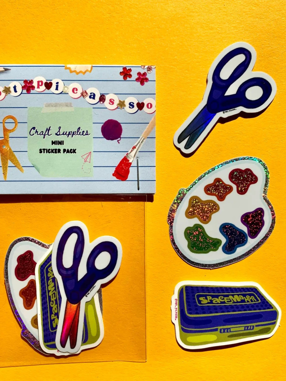 Mini Craft Supplies Sticker Pack