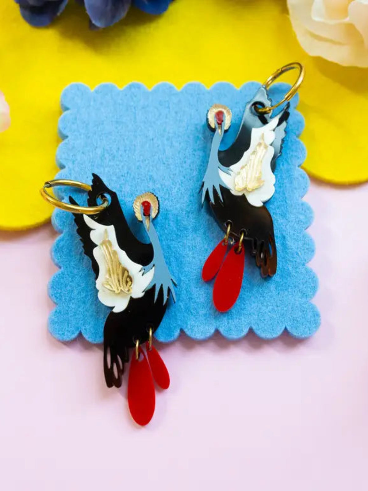Crowned Crane Earrings