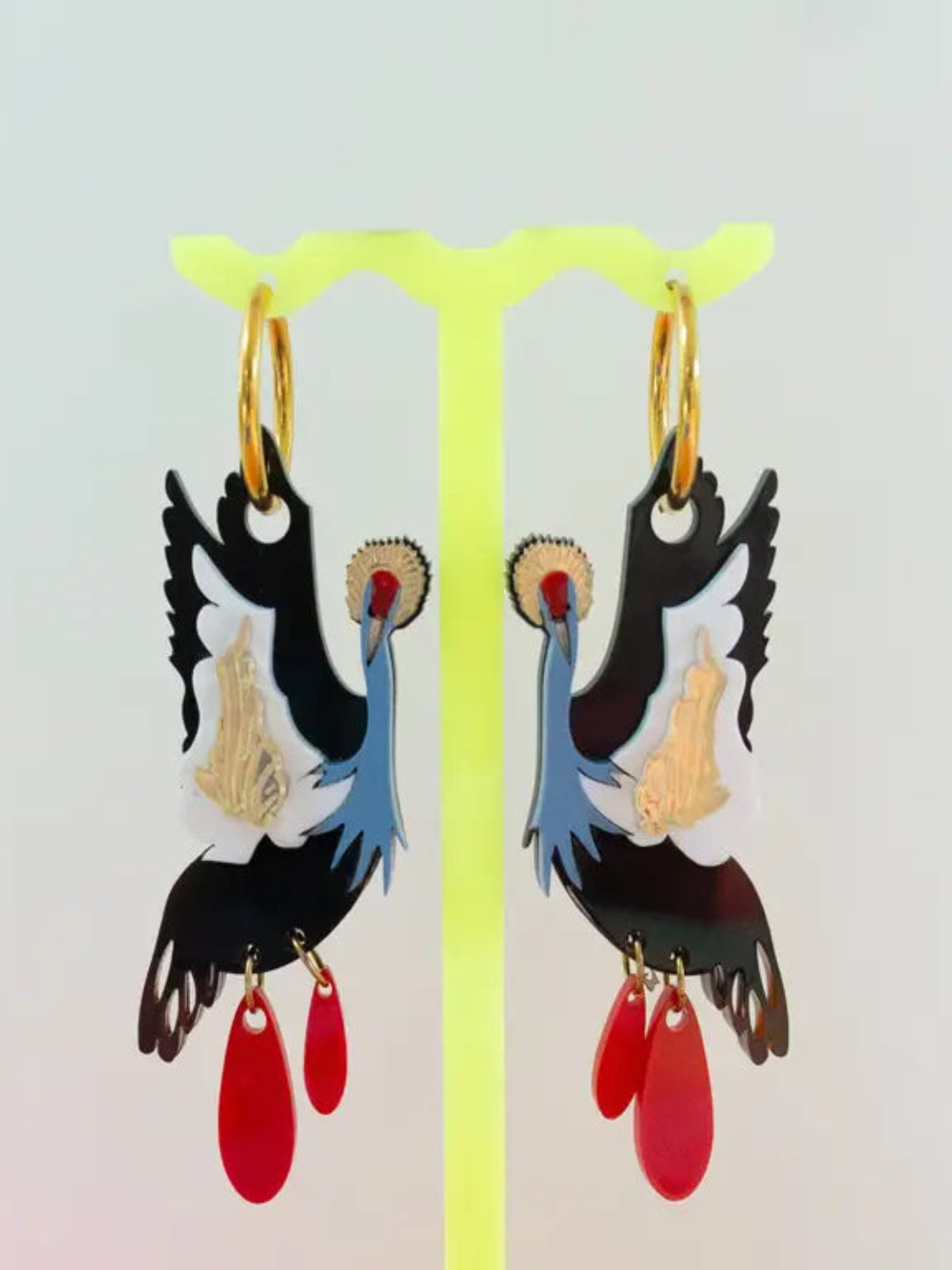 Crowned Crane Earrings