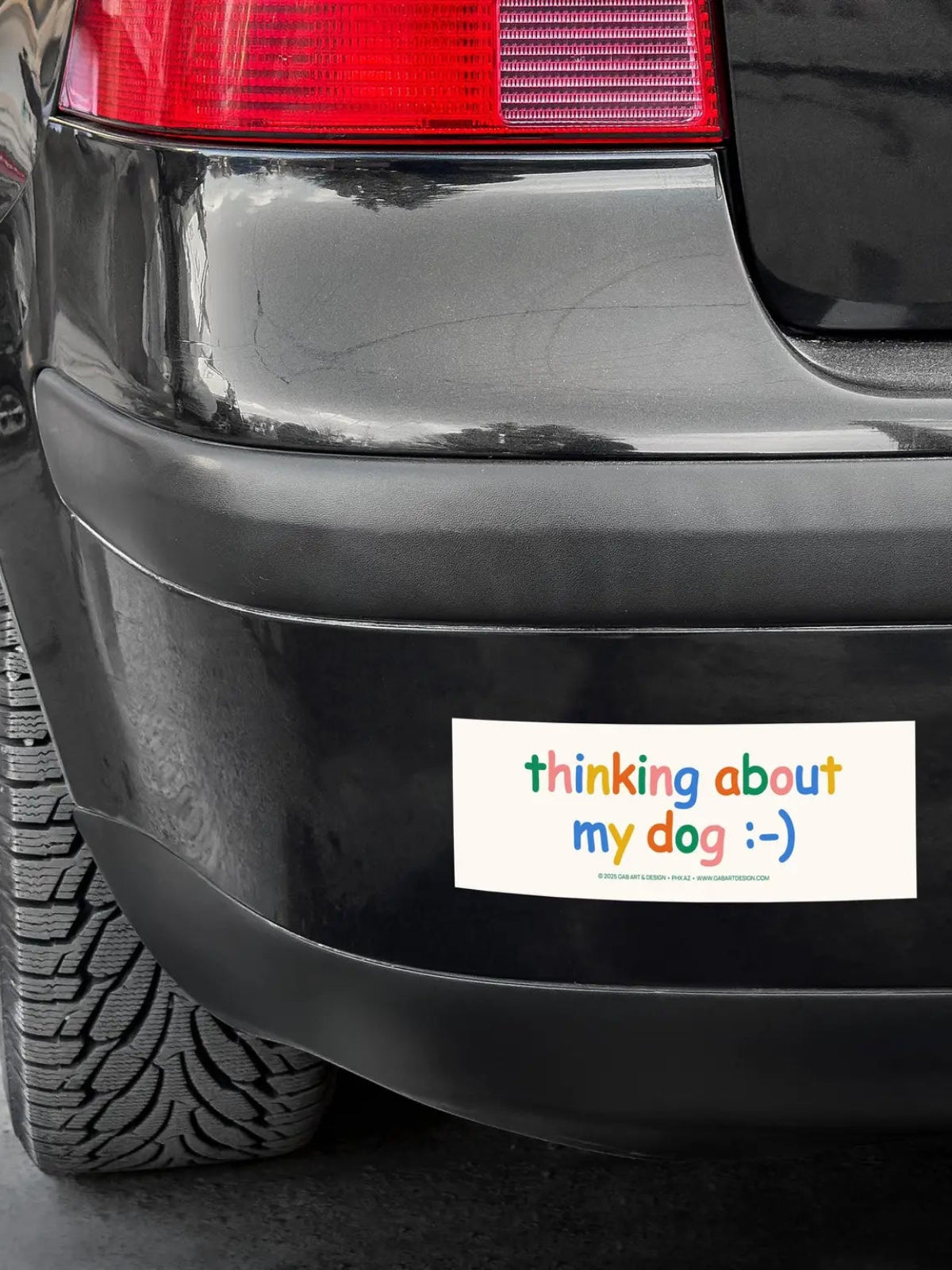 Thinking About My Dog Bumper Sticker