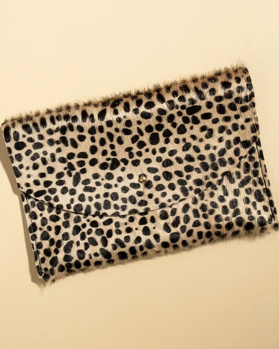 PRIMECUT Envelope Pouch - Tiny Spotted Hair On Hide