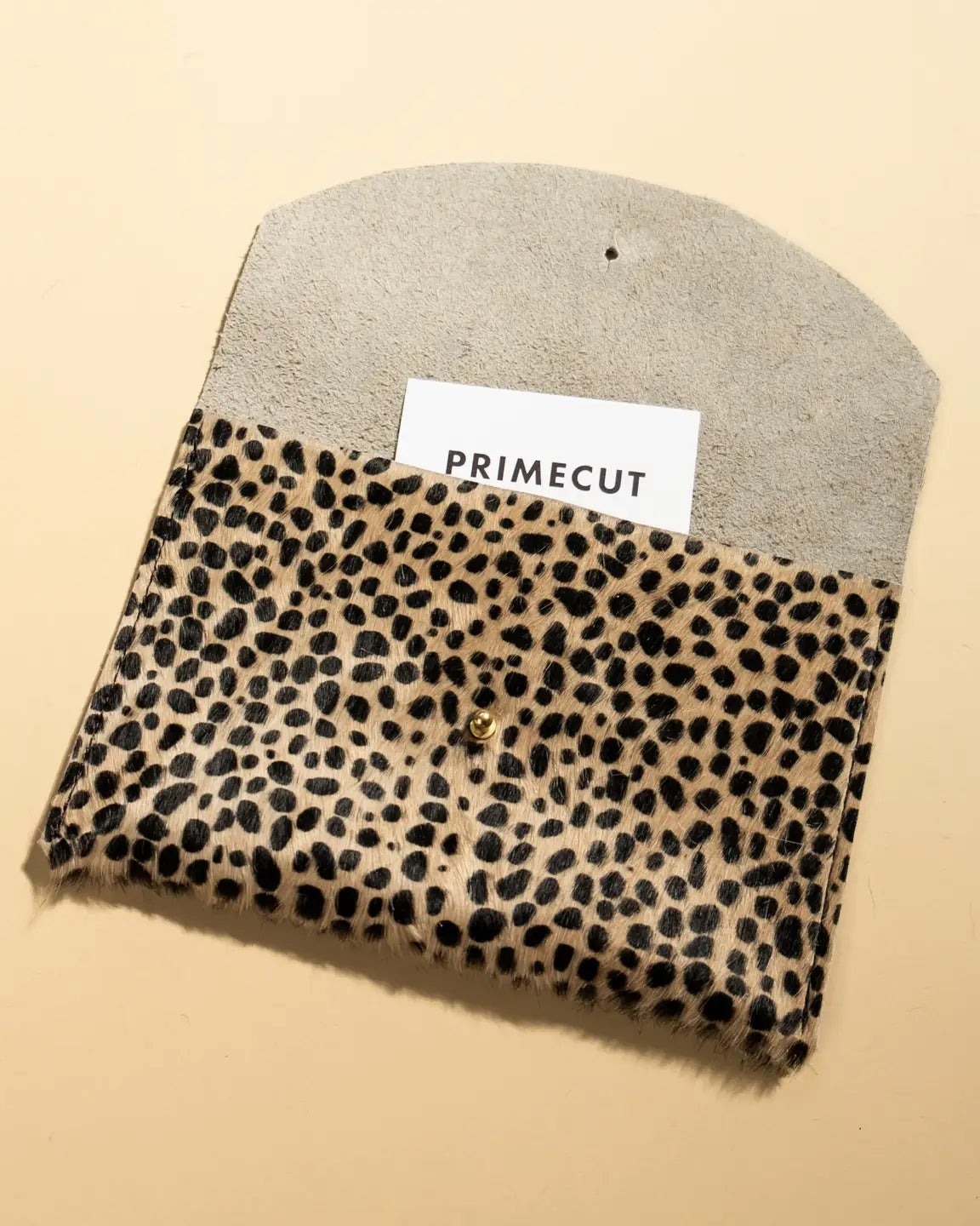 PRIMECUT Envelope Pouch - Tiny Spotted Hair On Hide