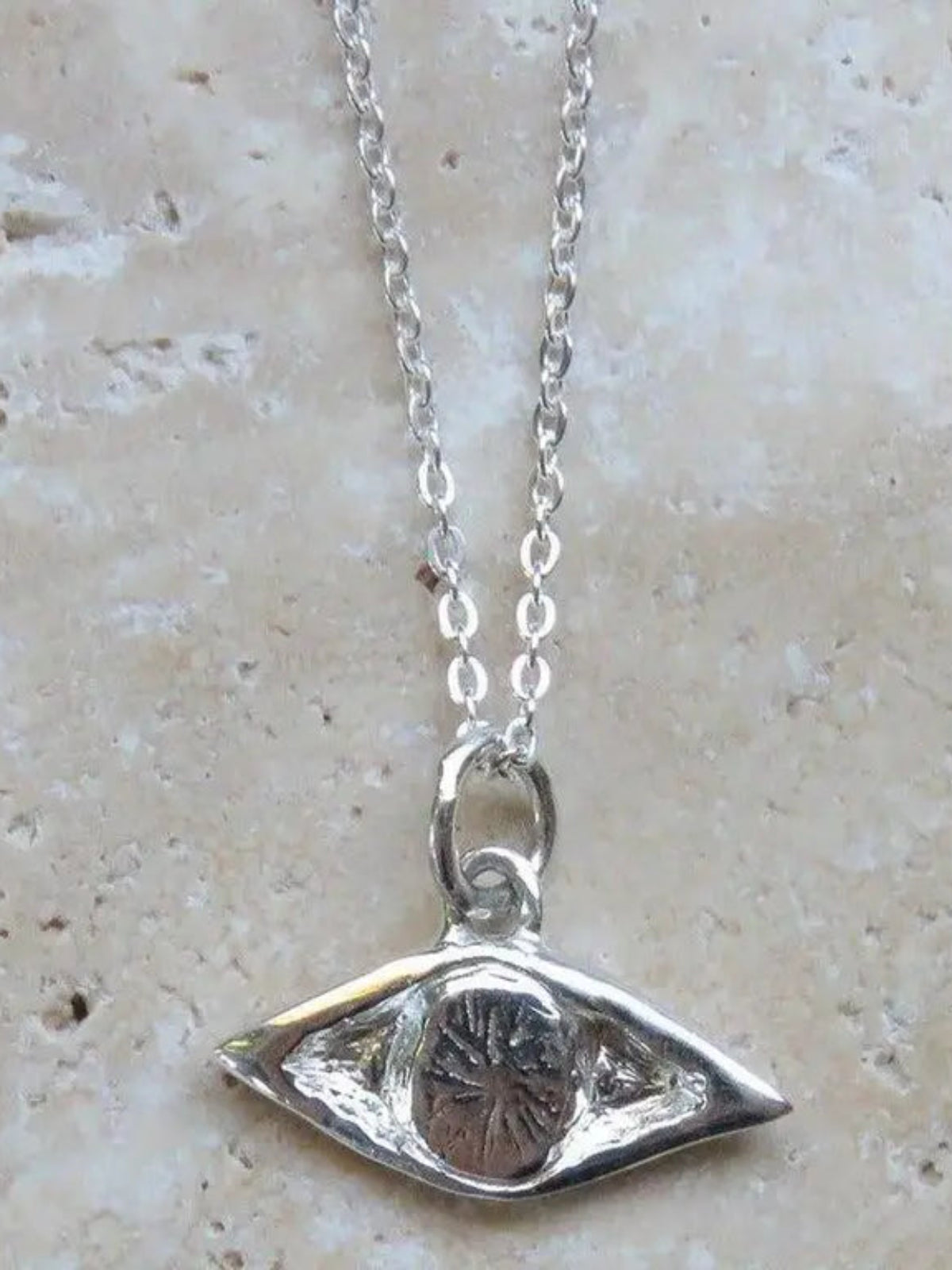 Evil Eye Talisman Necklace - Silver