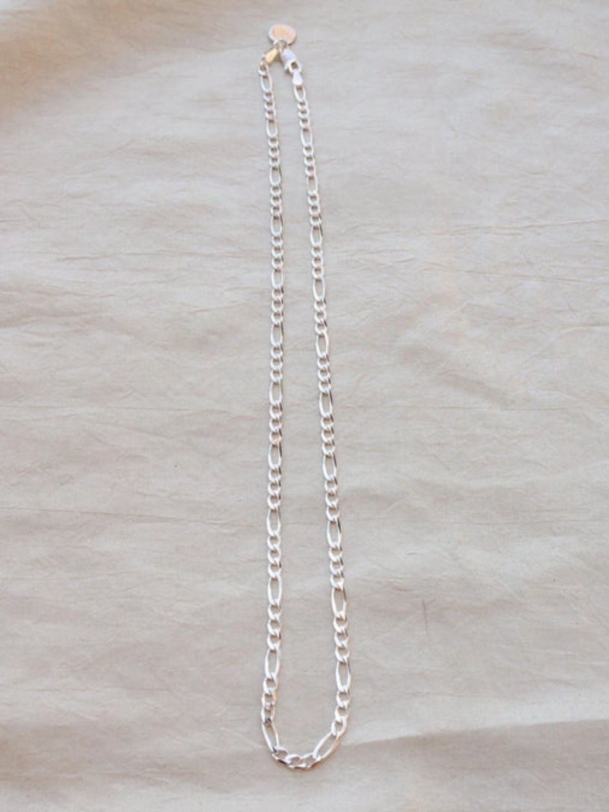 16" Thin Figaro Chain Necklace - Silver