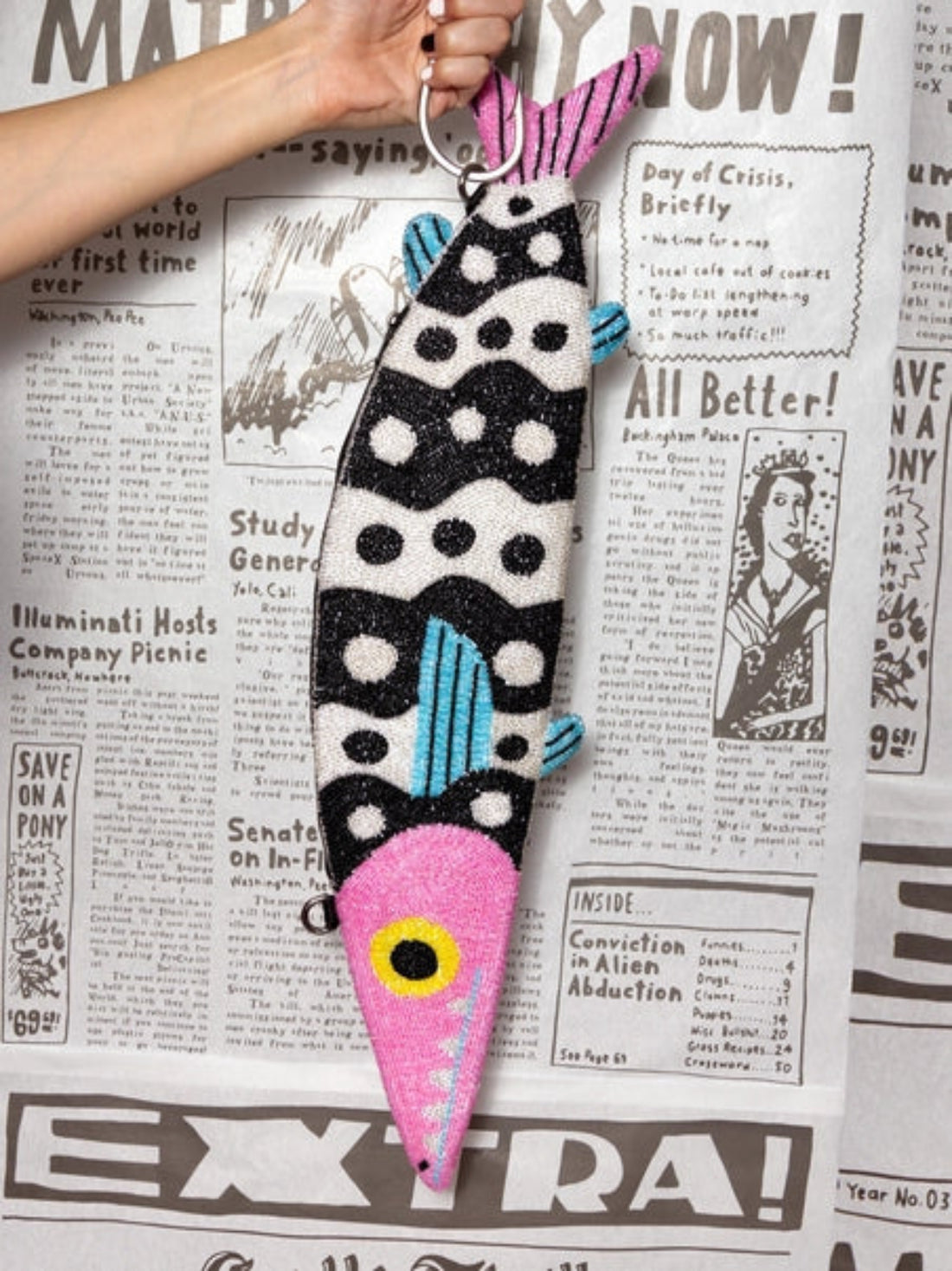 Fish Baguette Purse